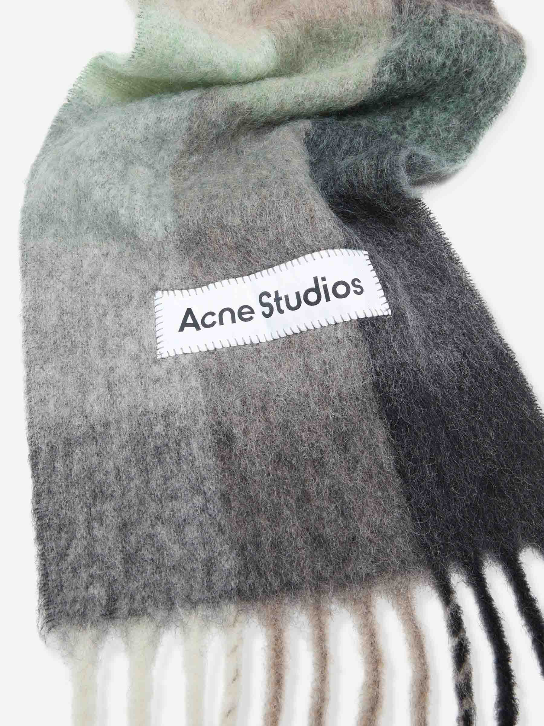 Bicolor Alpaca Scarf Acne studios – Гарантія оригінальності – детальний вид