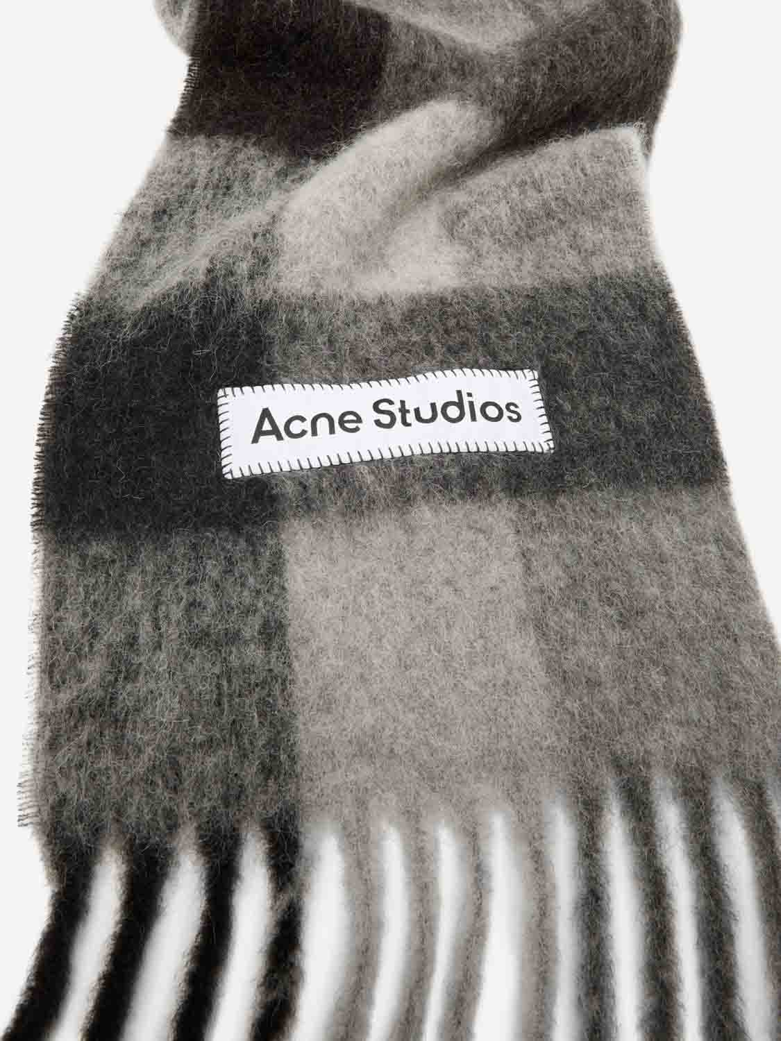 Bicolor Alpaca Scarf Acne studios – Гарантія оригінальності – вид ззаду