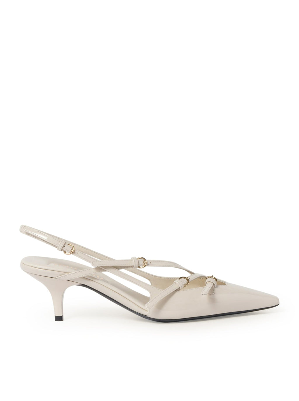 Оригінальна Patent Leather Slingback With Buckles Miu miu – боковий вид