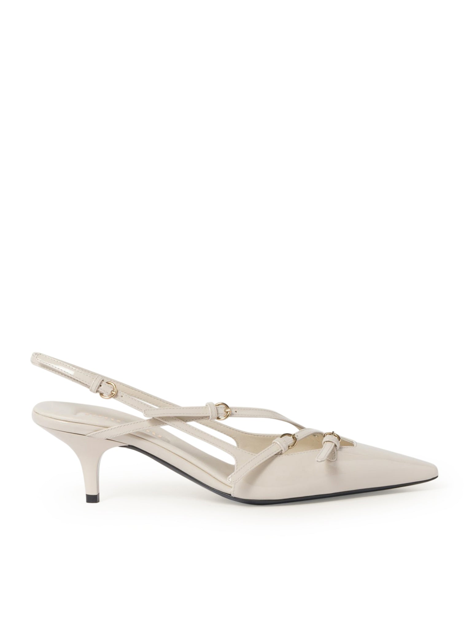 Оригінальна Patent Leather Slingback With Buckles Miu miu – боковий вид