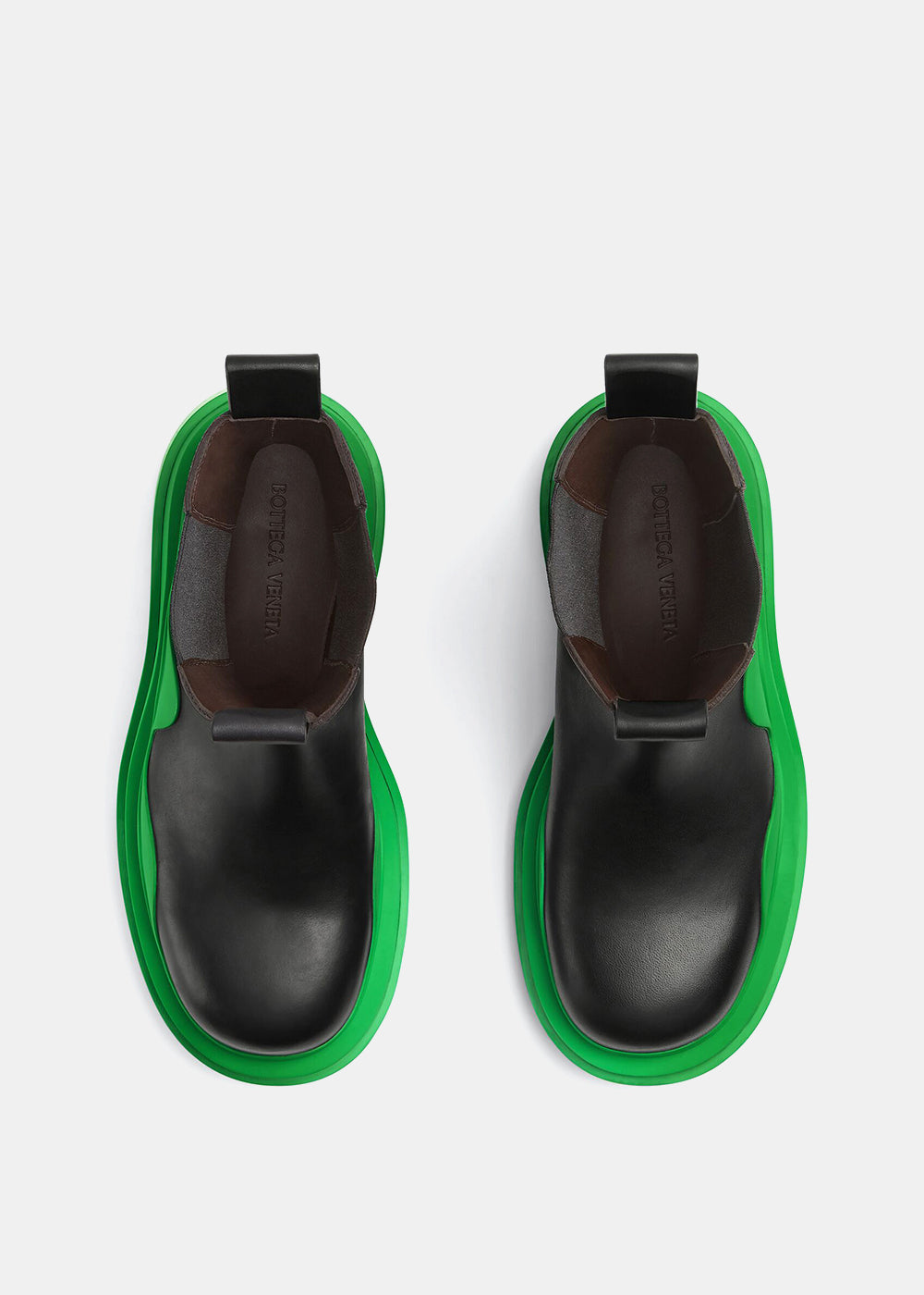 Оригінальна Black & Green Tire Chelsea Boots Bottega veneta – вид ззаду