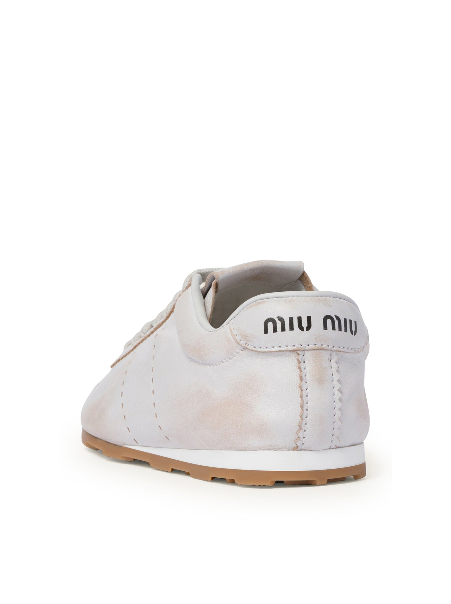 Оригінальна Plume Sneakers In Bleached Nappa Miu miu – збільшений вид