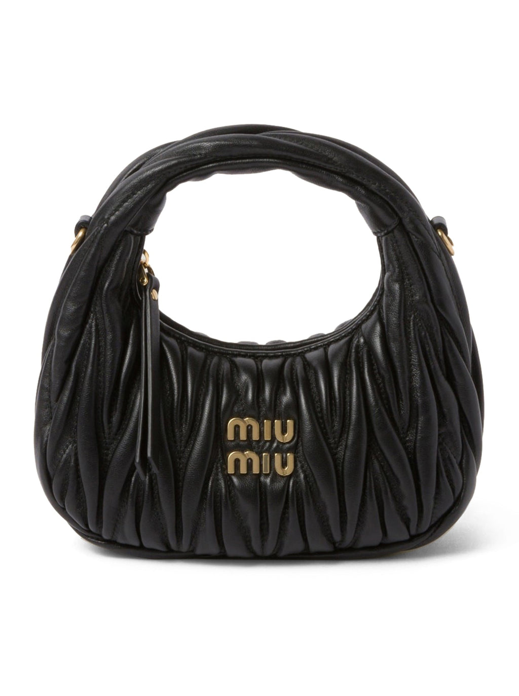 Mini Hobo Wander Bag In Nappa Matelassè Miu miu оригінал – Купити в Україні – боковий вид
