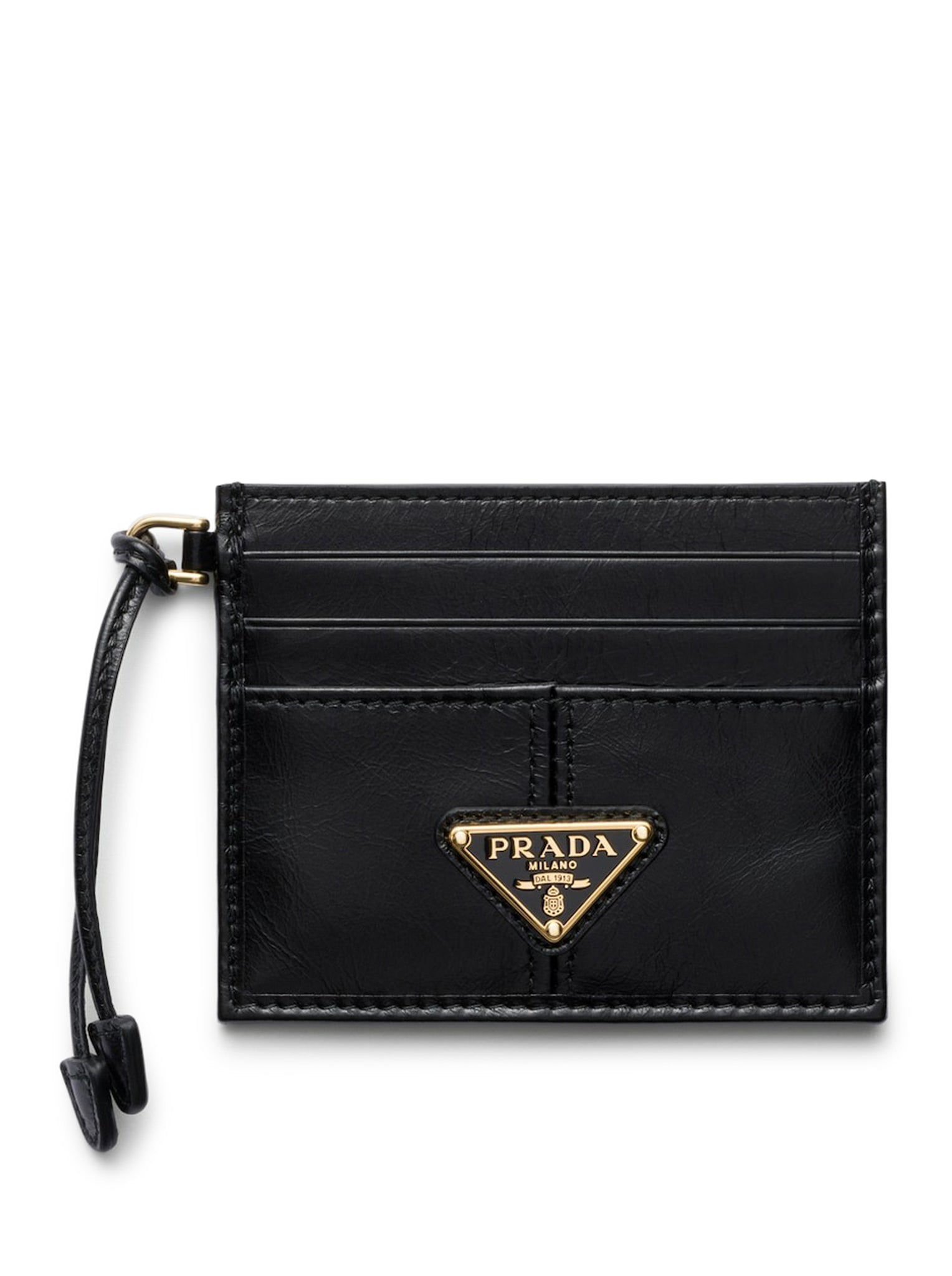 Оригінальна Leather Card Holder Prada – боковий вид