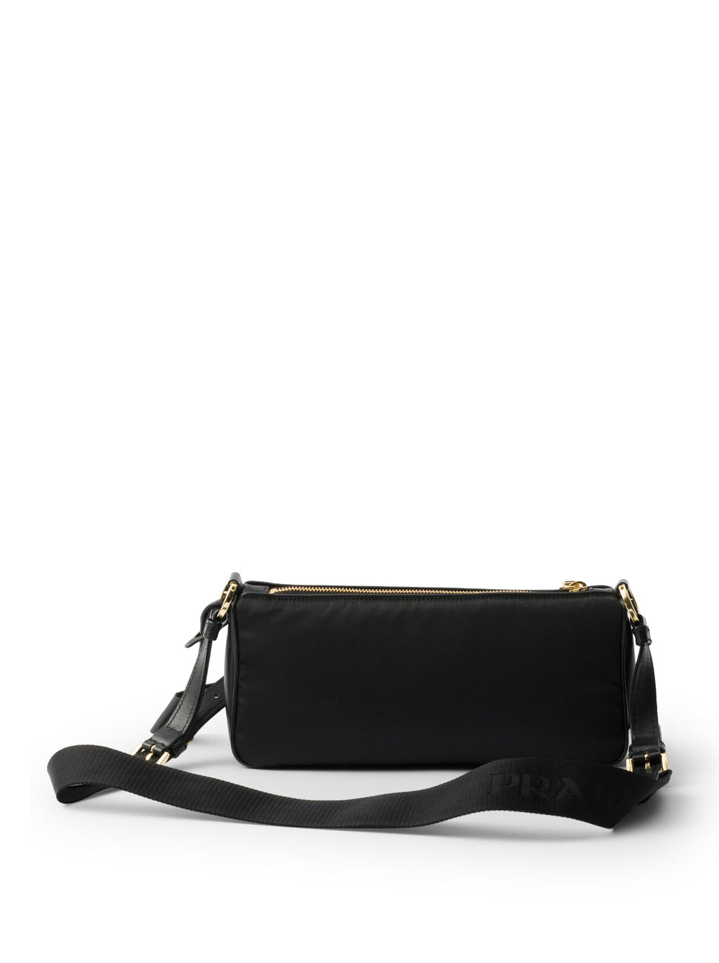 Small Re-Nylon And Leather Shoulder Bag With Padlock Prada оригінал – Купити в Україні – вид ззаду