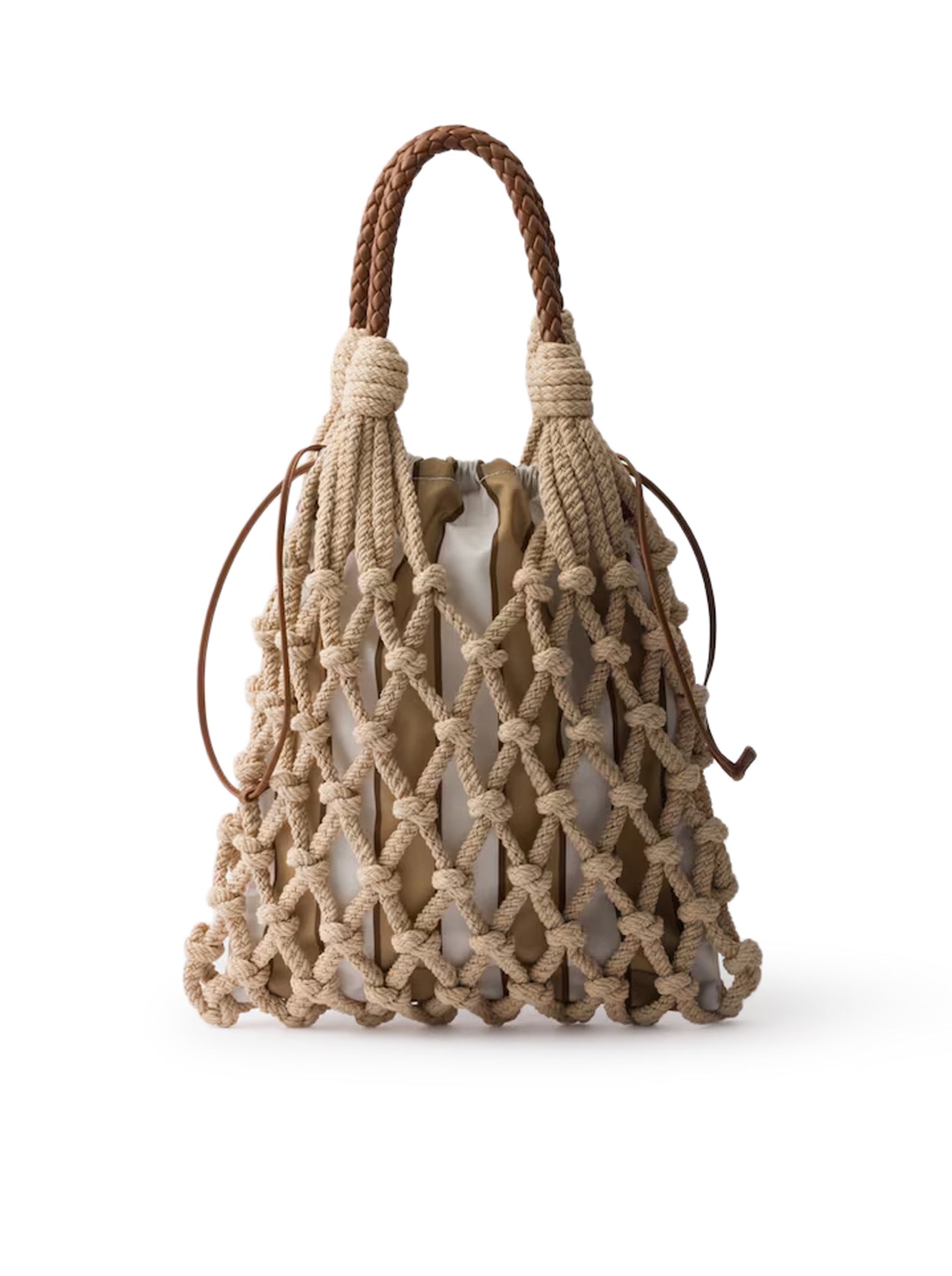 Оригінальна Noué Medium Bag In Cotton Rope Prada – збільшений вид