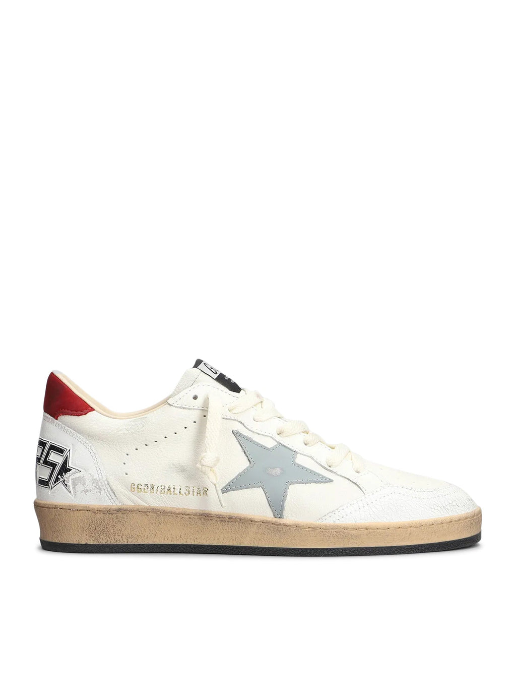 Ball-Star Sneakers In Hammered And Craquelé Leather Golden goose – Гарантія оригінальності – боковий вид