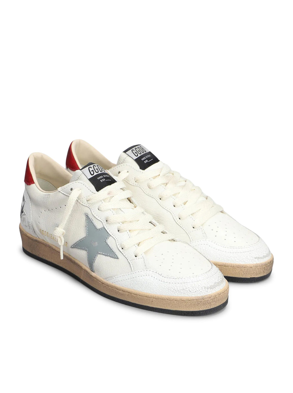 Ball-Star Sneakers In Hammered And Craquelé Leather Golden goose – Гарантія оригінальності – вид ззаду