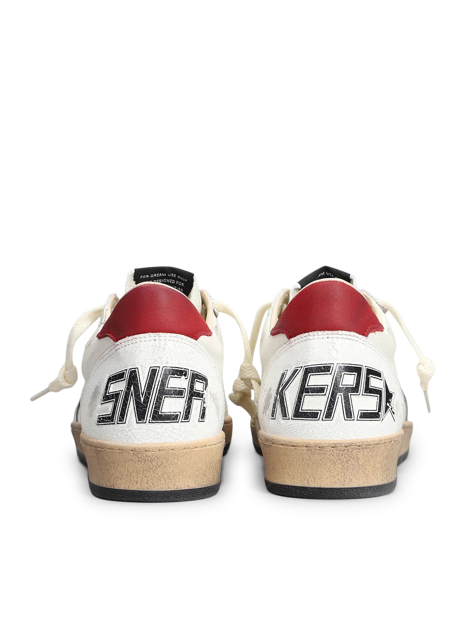 Ball-Star Sneakers In Hammered And Craquelé Leather Golden goose – Гарантія оригінальності – детальний вид