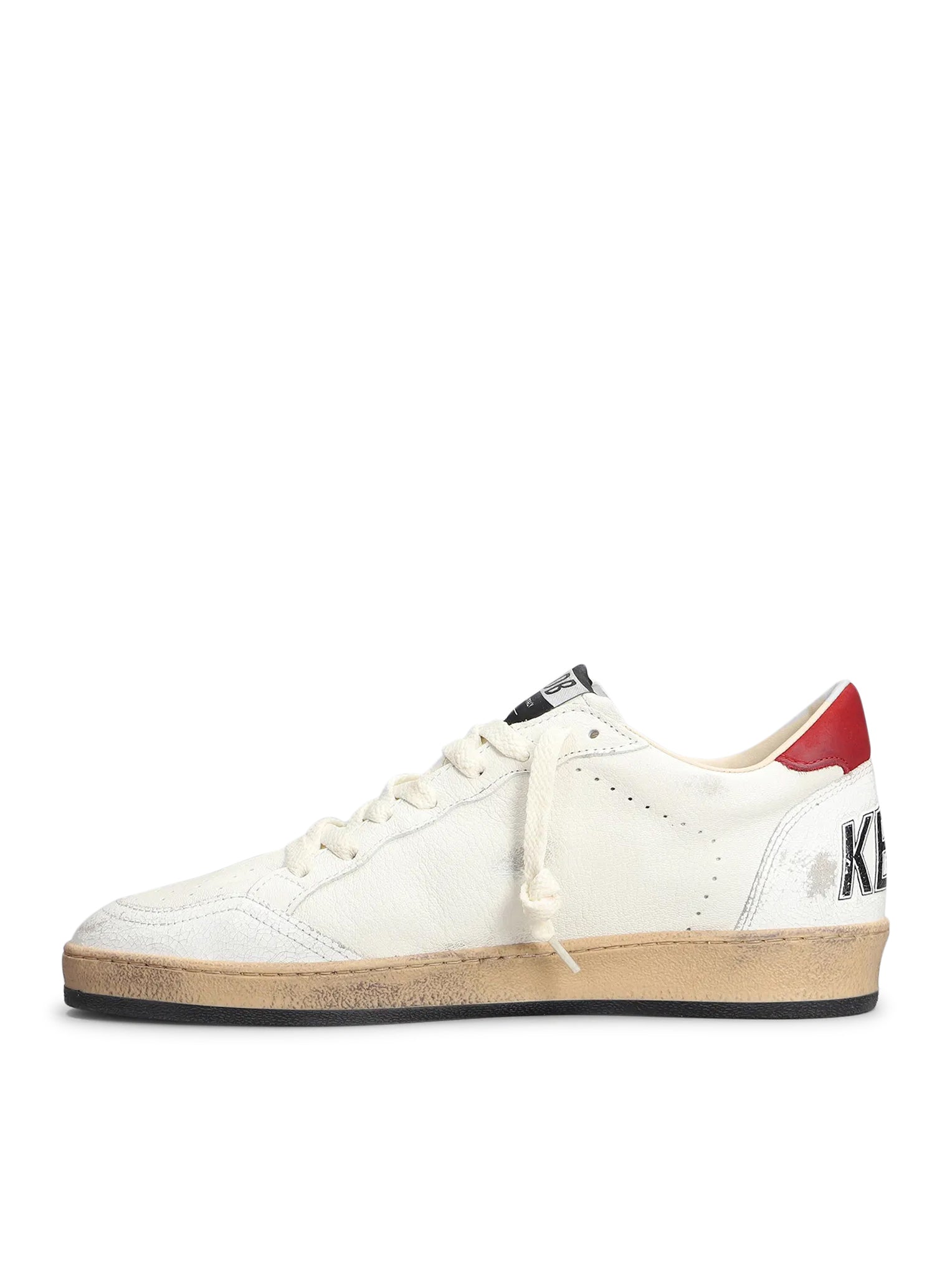 Ball-Star Sneakers In Hammered And Craquelé Leather Golden goose – Гарантія оригінальності – збільшений вид