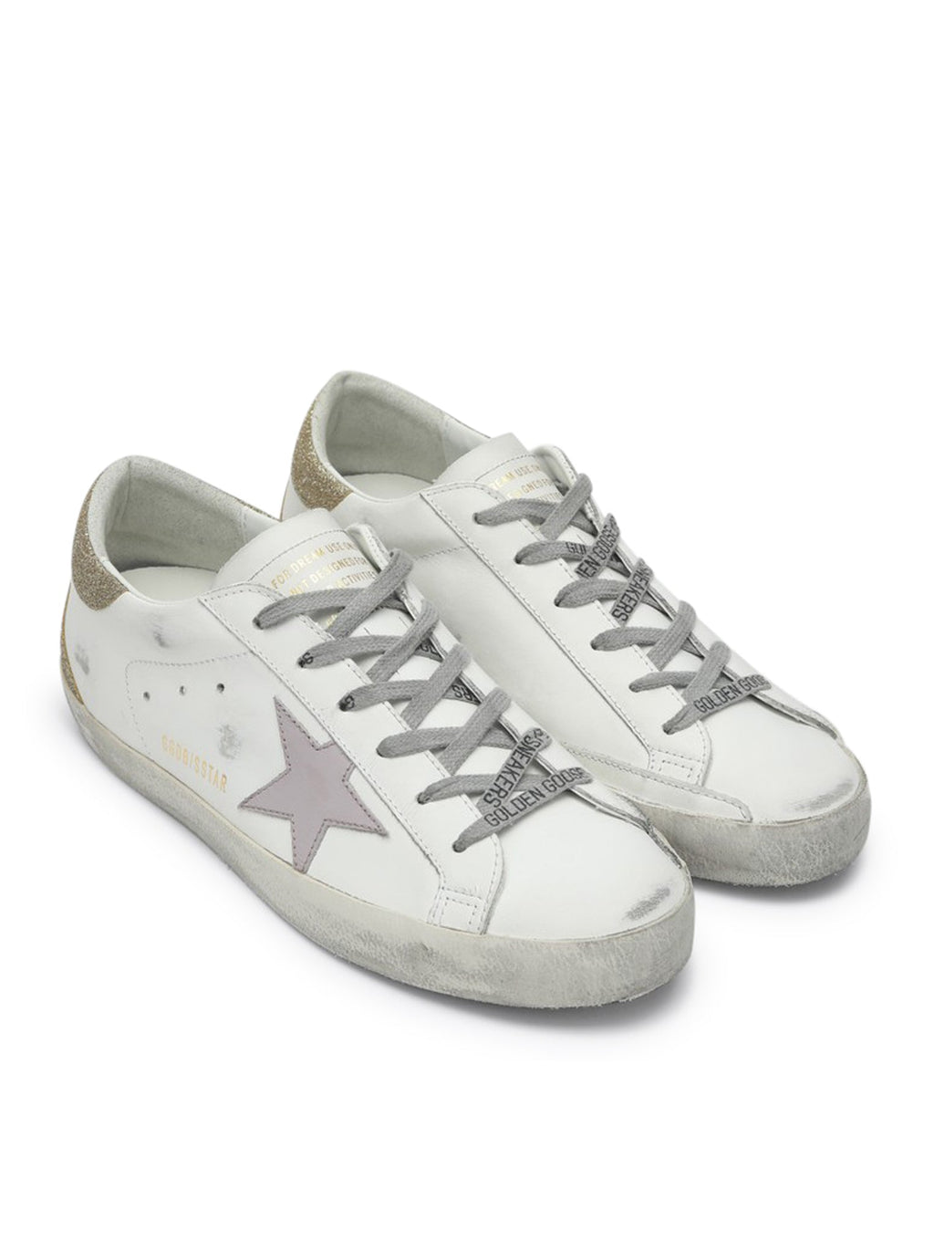 Superstar Sneakers In Nappa And Glitter Golden goose оригінал – Купити в Україні – вид ззаду
