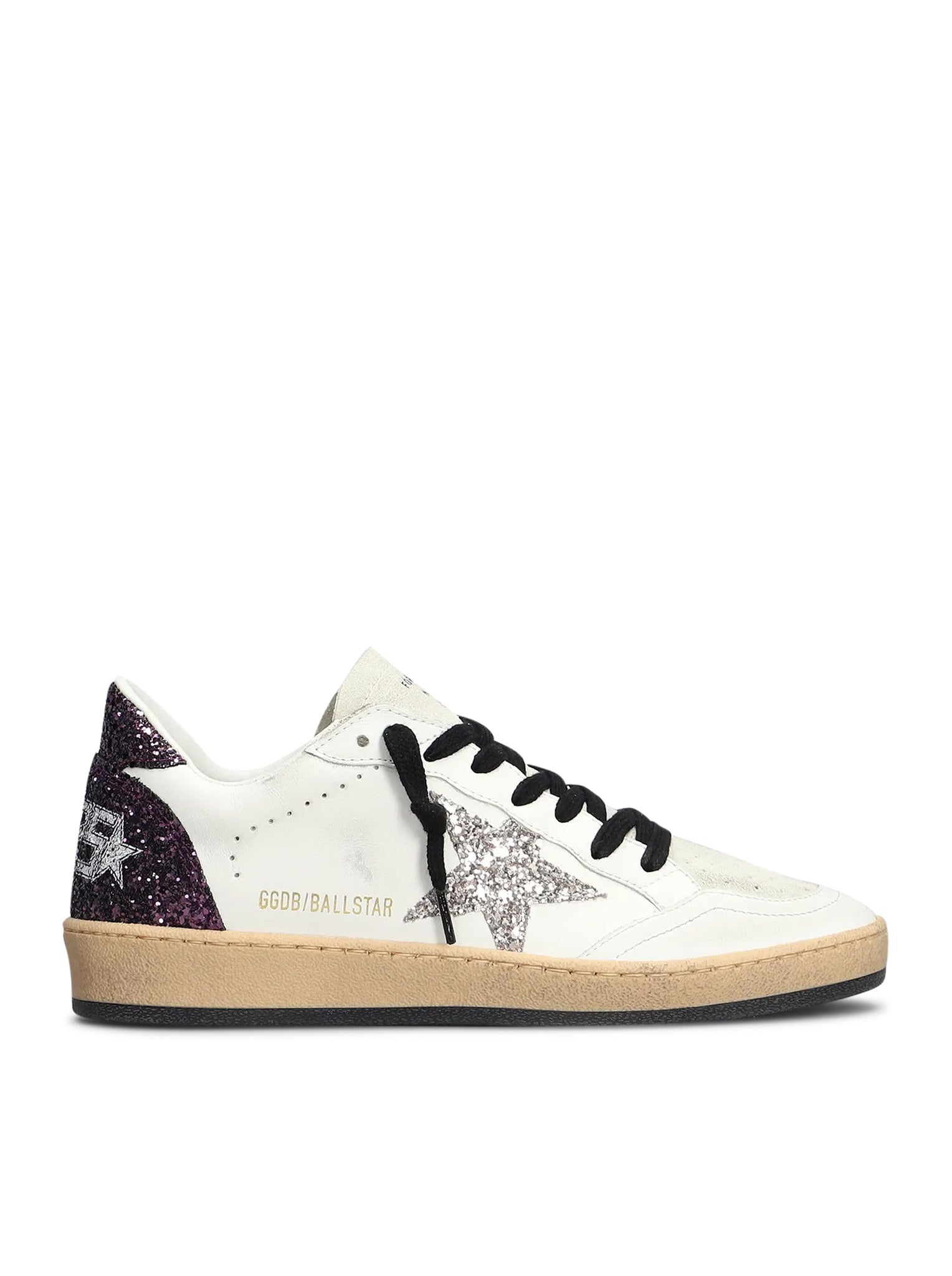 Оригінальна Ball-Star Sneakers In Nappa And Glitter Golden goose – боковий вид