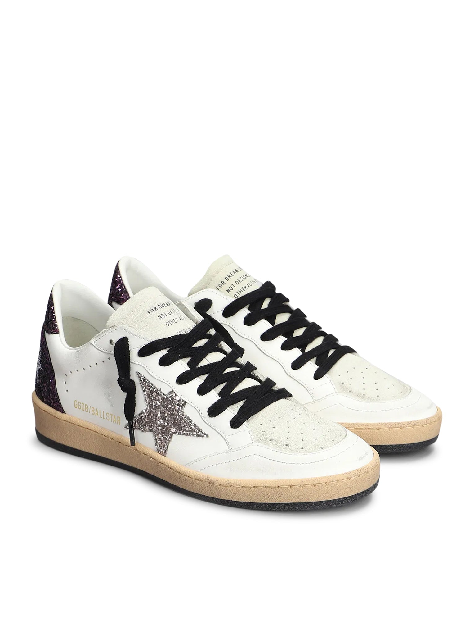 Оригінальна Ball-Star Sneakers In Nappa And Glitter Golden goose – вид ззаду
