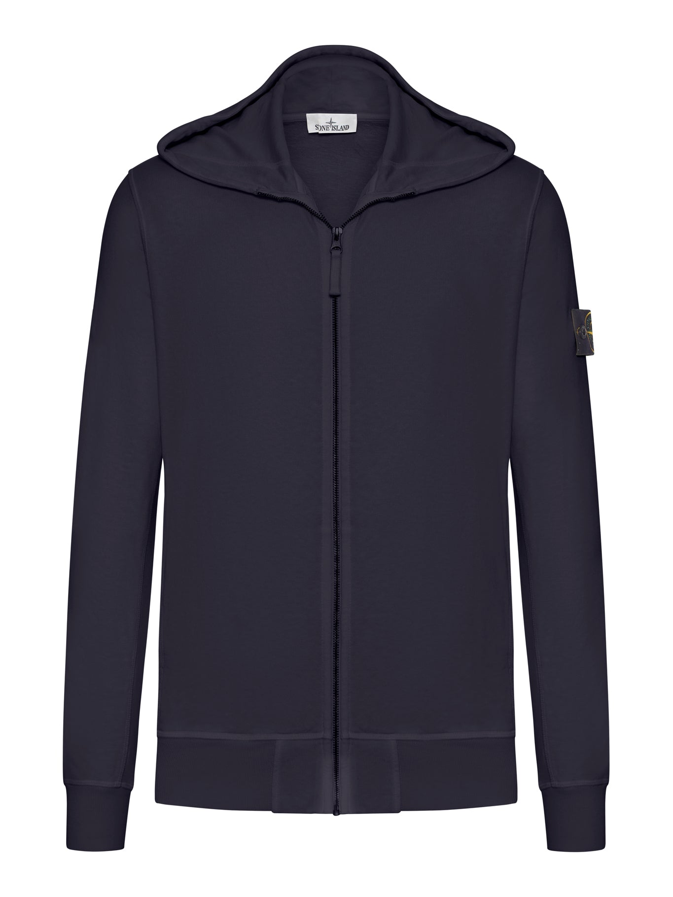 Cotton Zip-Up Hoodie Stone island оригінал – Купити в Україні – боковий вид