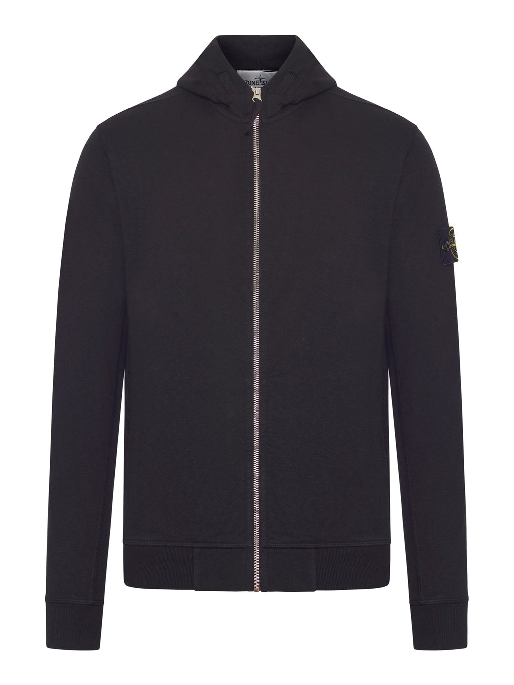 Cotton Zip-Up Hoodie Stone island оригінал – Купити в Україні – боковий вид