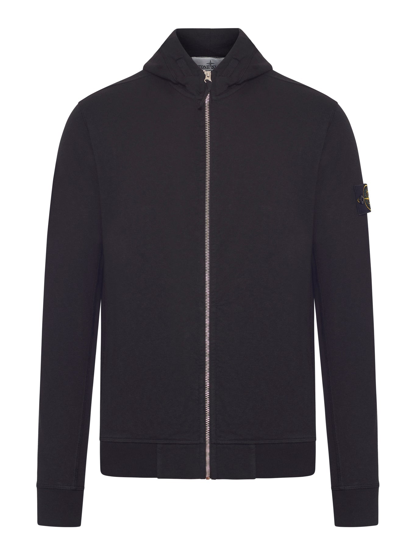 Cotton Zip-Up Hoodie Stone island оригінал – Купити в Україні – боковий вид