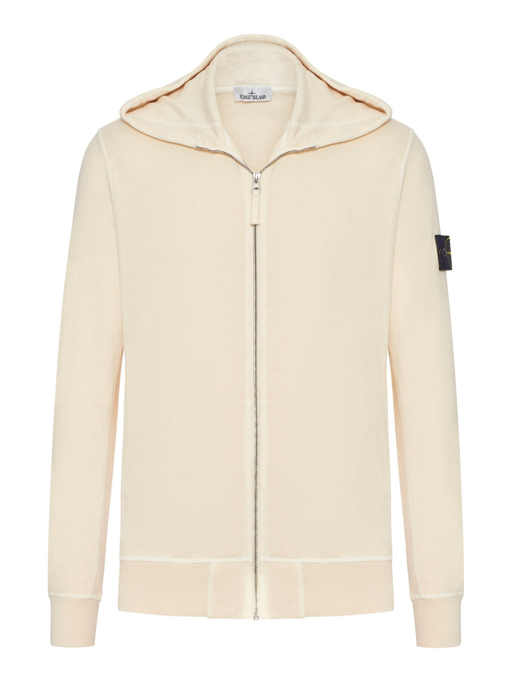 Cotton Zip-Up Hoodie Stone island оригінал – Купити в Україні – боковий вид
