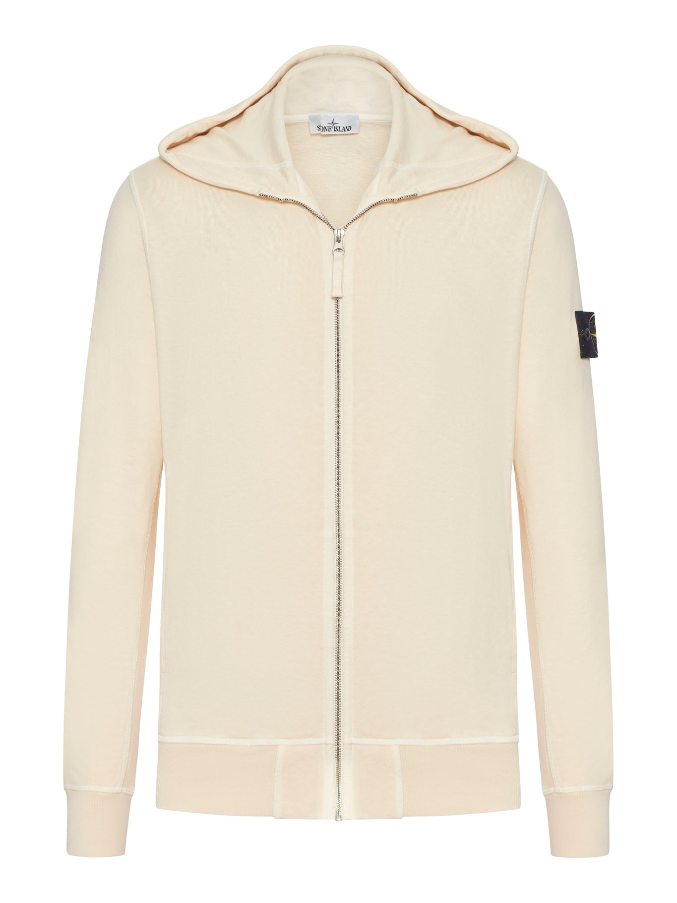 Cotton Zip-Up Hoodie Stone island оригінал – Купити в Україні – боковий вид
