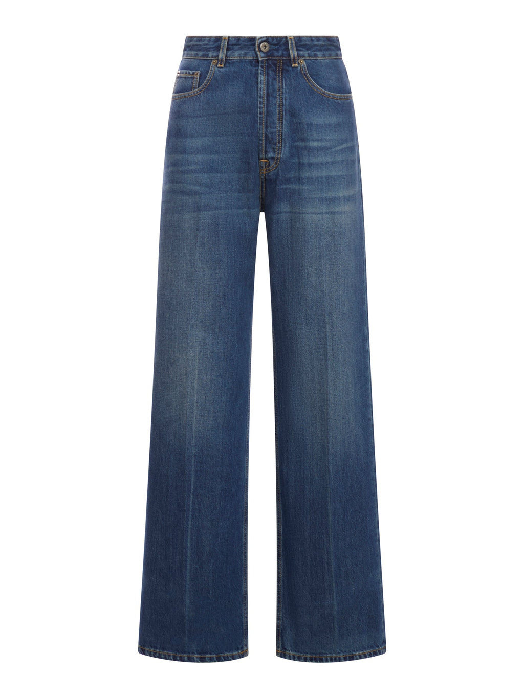 Wide Leg Jeans With A Washed Wash Miu miu оригінал – Купити в Україні – боковий вид