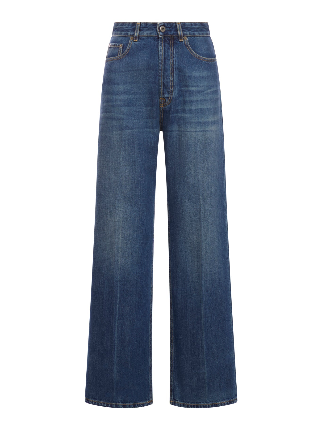 Wide Leg Jeans With A Washed Wash Miu miu оригінал – Купити в Україні – боковий вид