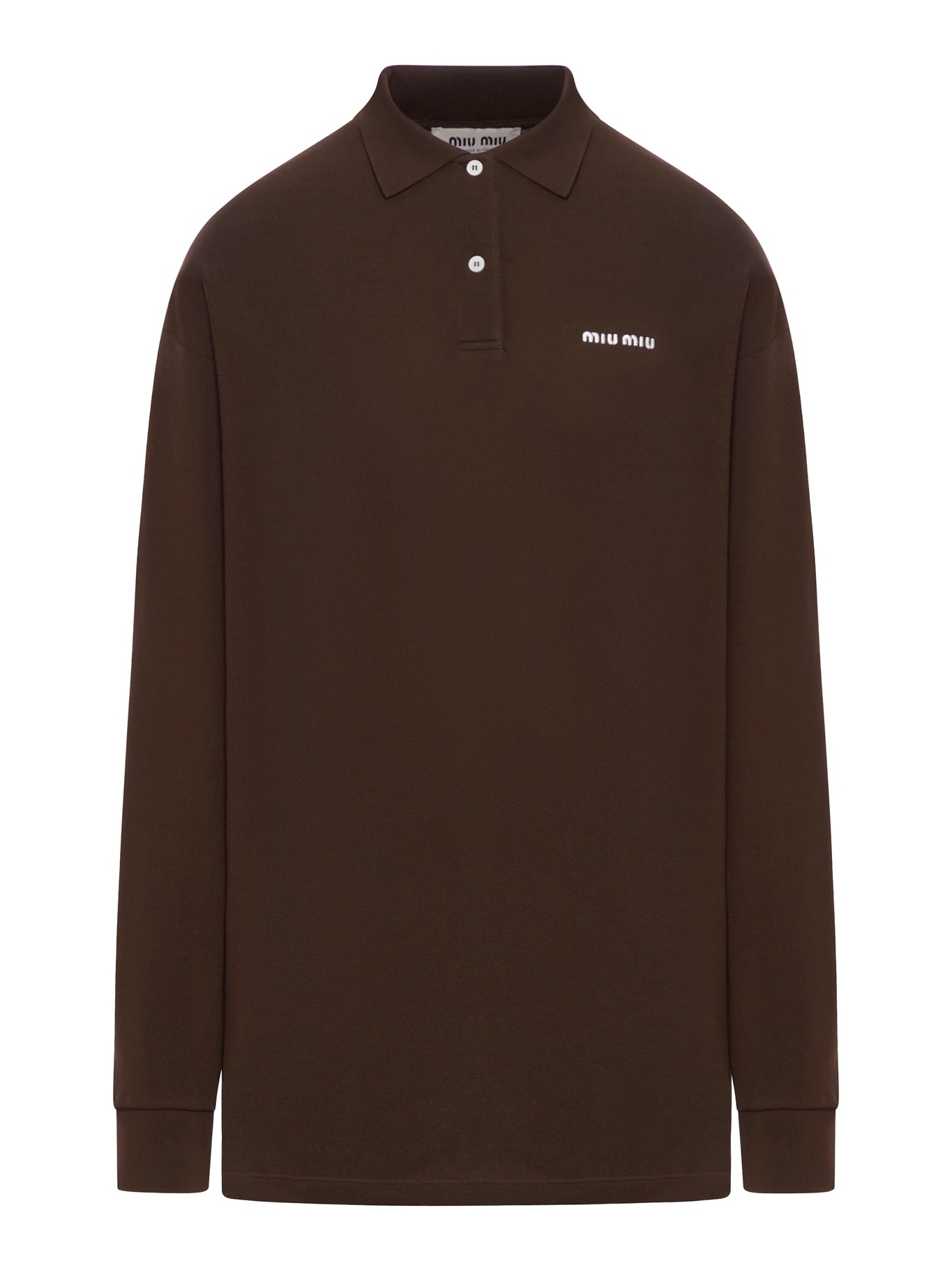 Оригінальна Piquet Fabric Polo Miu miu – боковий вид