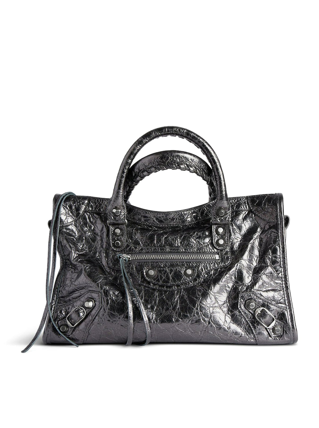 Оригінальна Le City Small Metallic Women`s Bag In Steel Grey Balenciaga – боковий вид