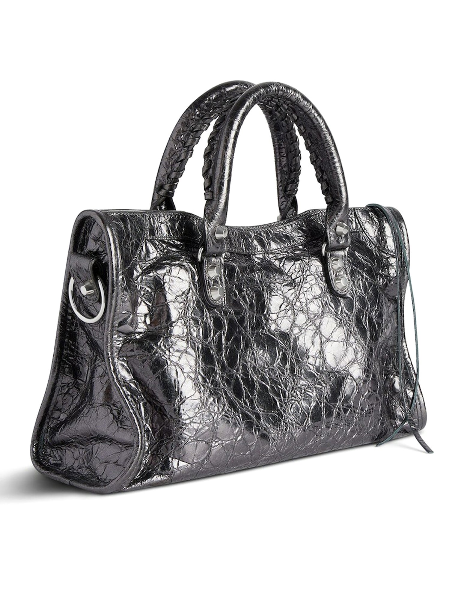 Оригінальна Le City Small Metallic Women`s Bag In Steel Grey Balenciaga – детальний вид