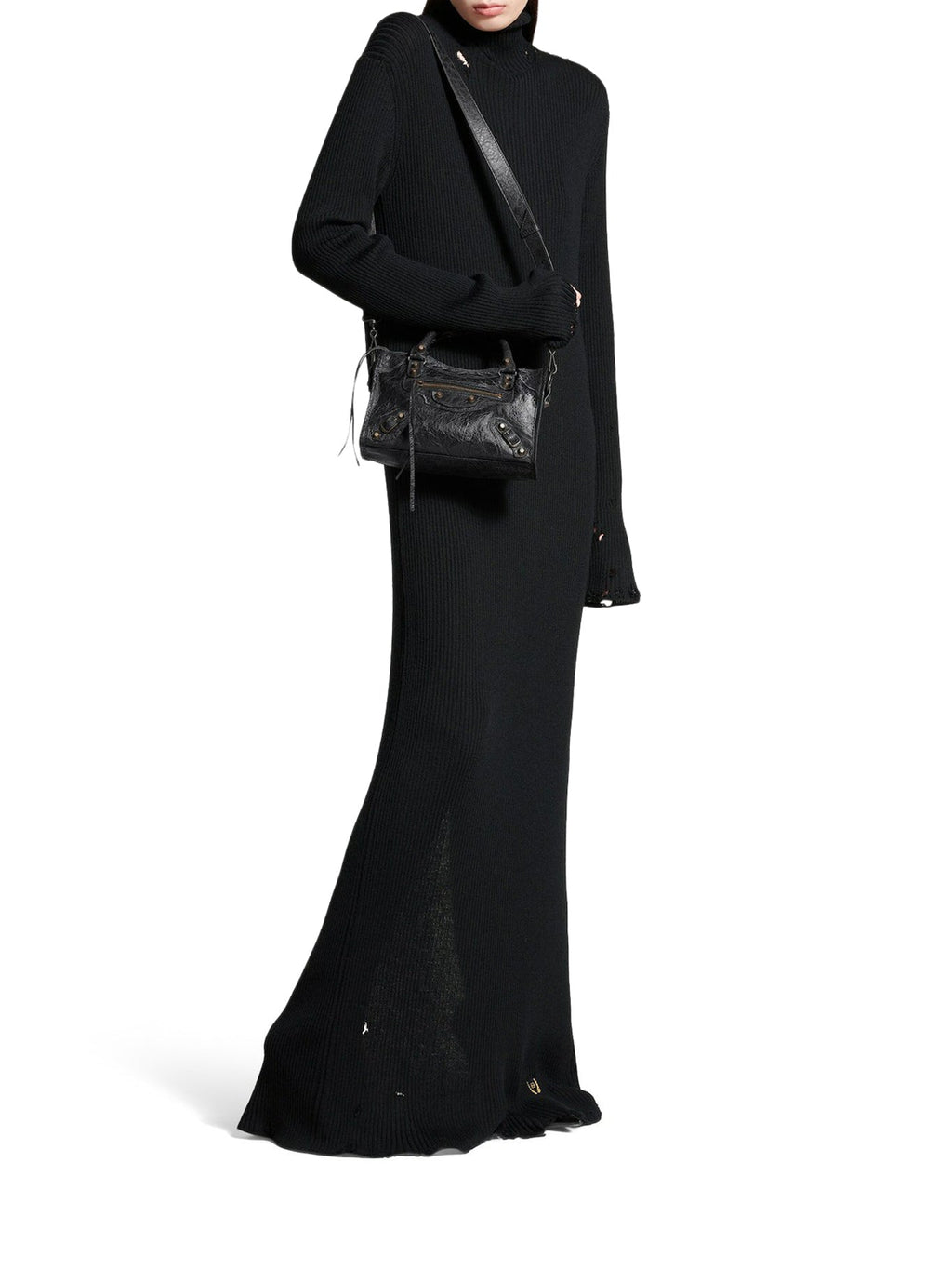 Le City Mini Women`s Bag In Black Balenciaga – Гарантія оригінальності – вид ззаду
