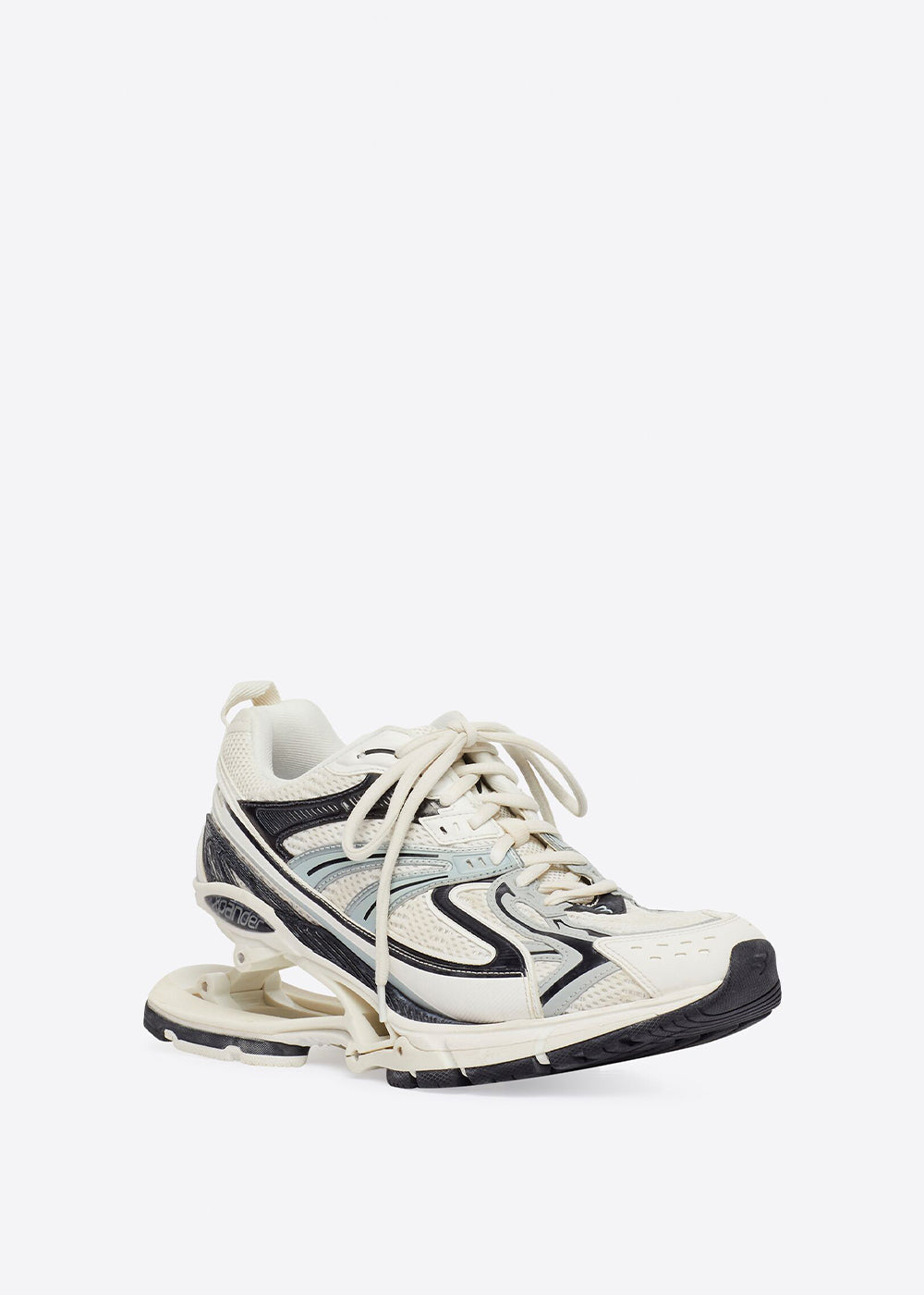 Оригінальна Grey & White X-Pander Sneakers Balenciaga – вид ззаду