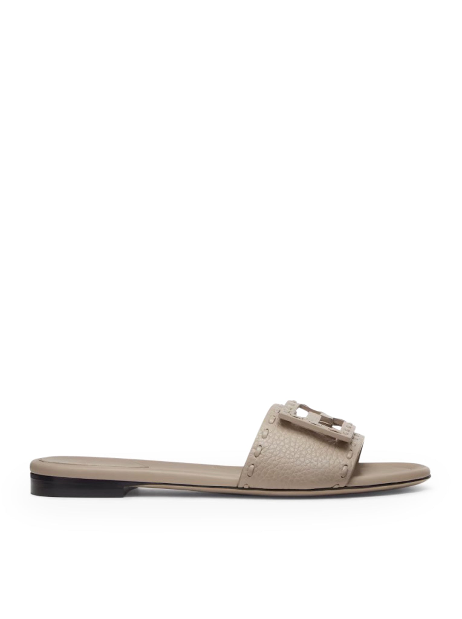 Slide Baguette In Dove Grey Leather Fendi оригінал – Купити в Україні – боковий вид