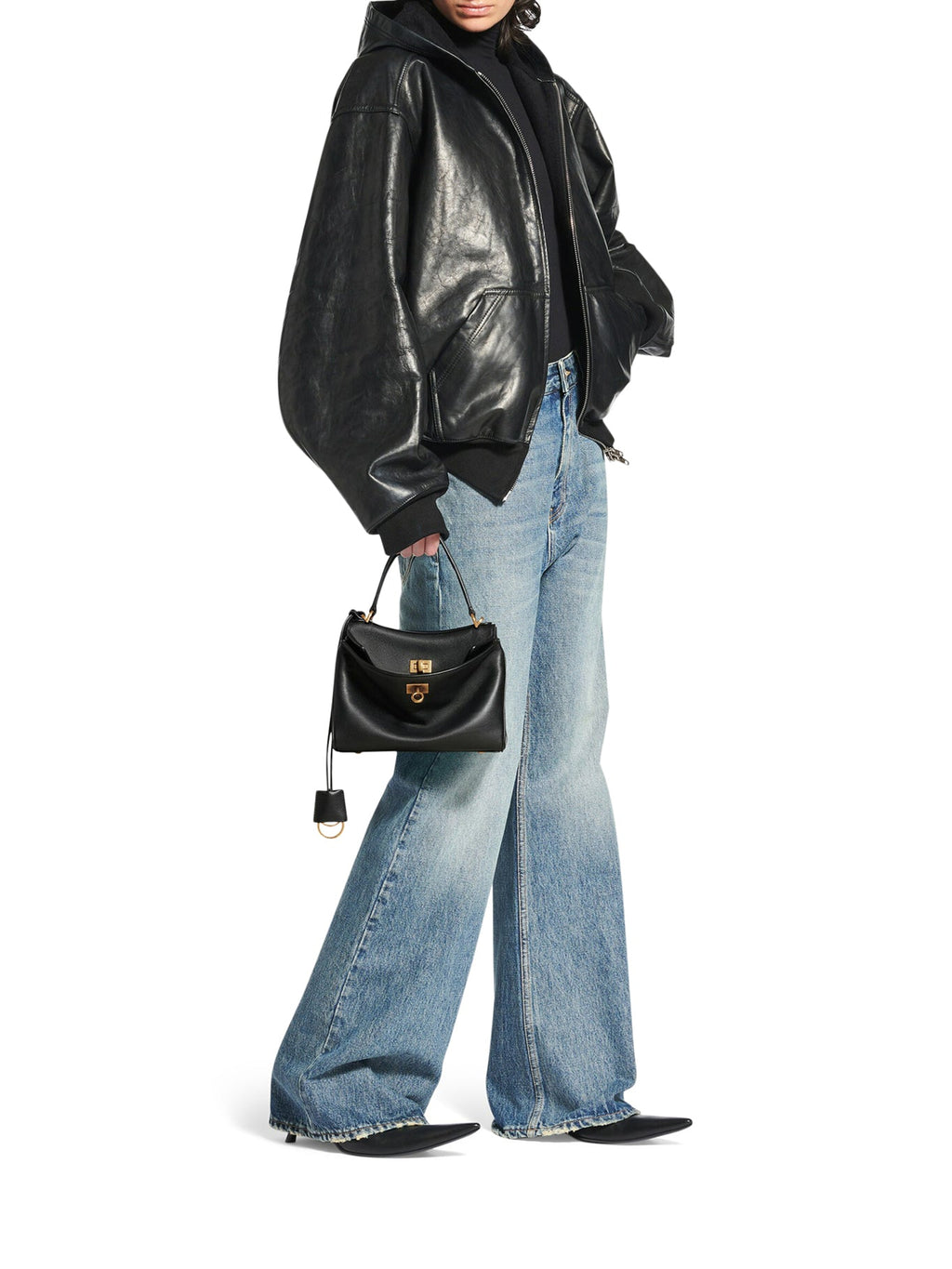 Rodeo Mini Women`s Bag In Black Balenciaga – Гарантія оригінальності – вид ззаду