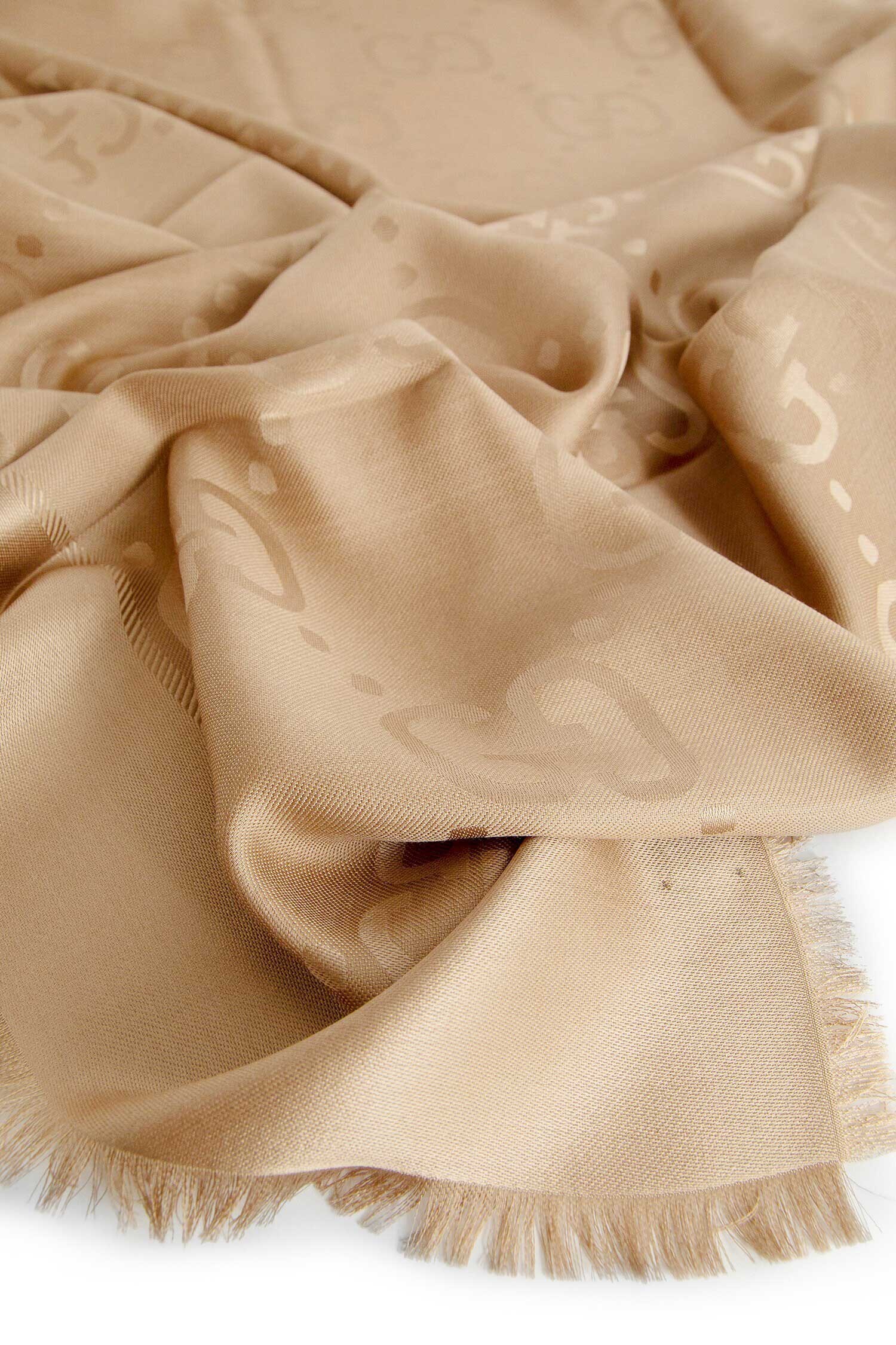 Jacquard Silk Wool Shawl Gucci – Гарантія оригінальності – вид ззаду