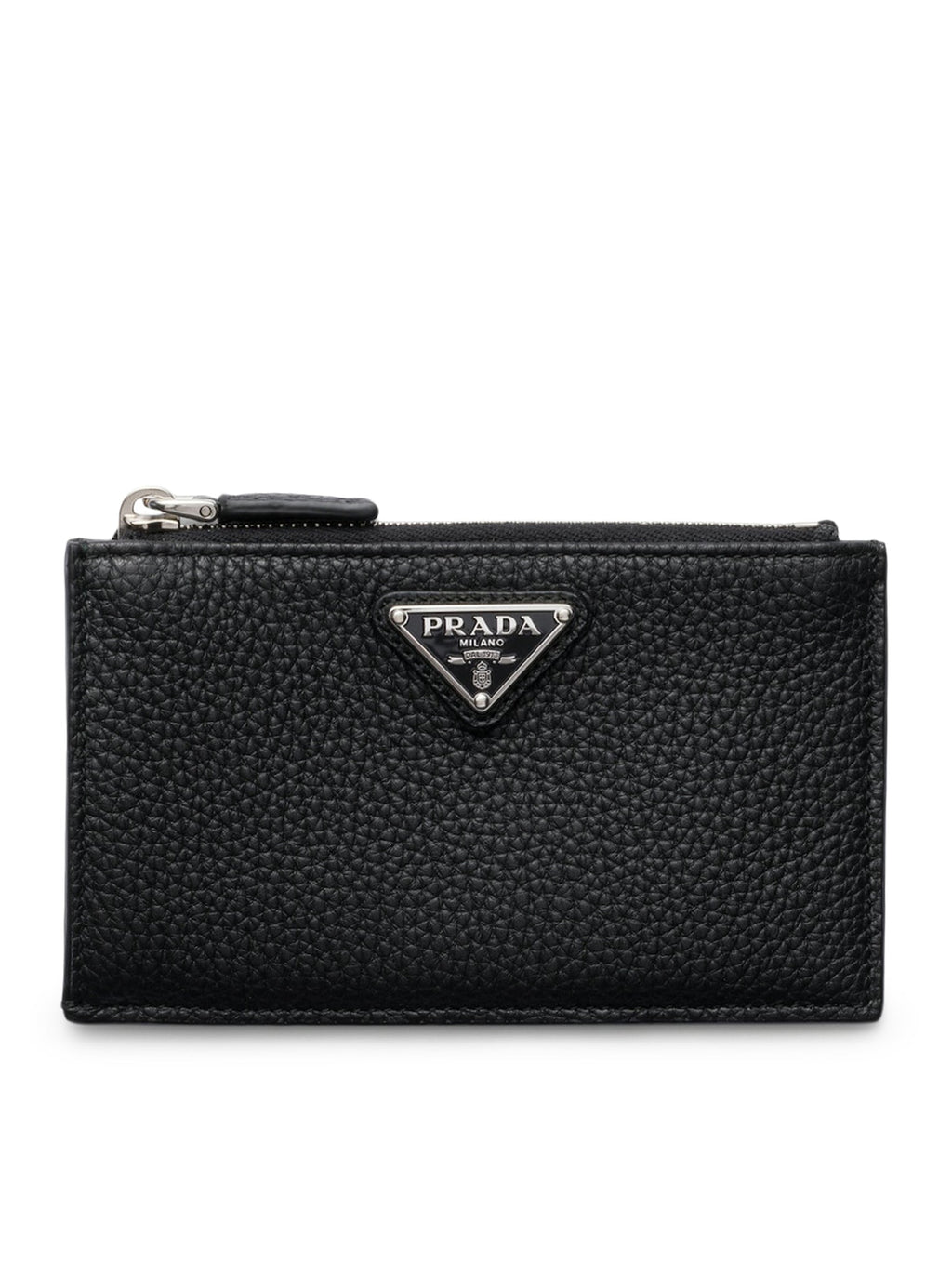 Оригінальна Hammered Leather Card Holder Prada – боковий вид