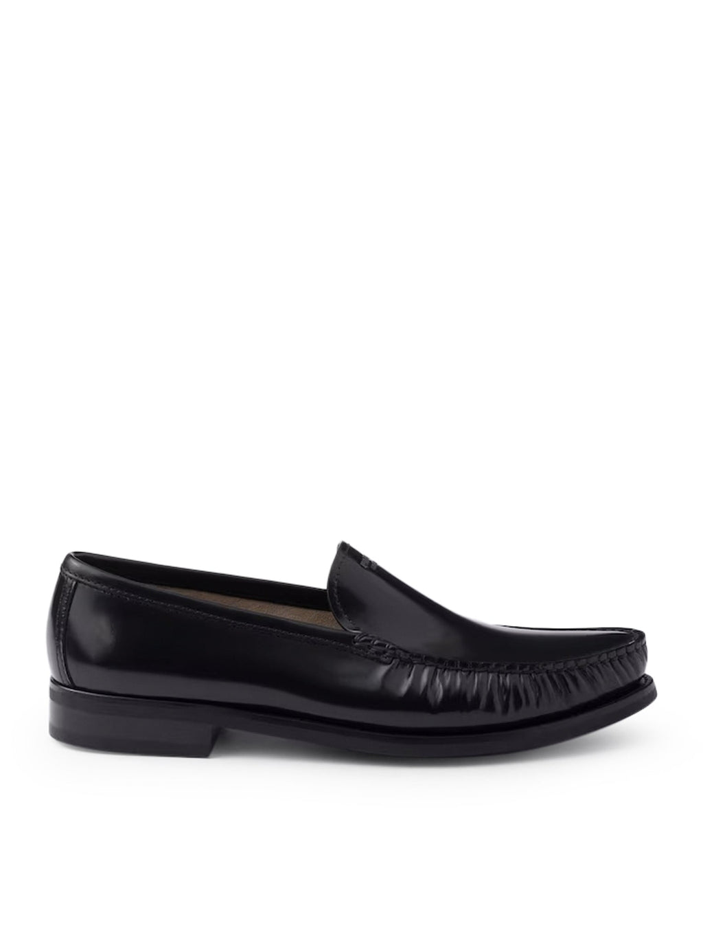 Brushed Leather Loafers Prada оригінал – Купити в Україні – боковий вид