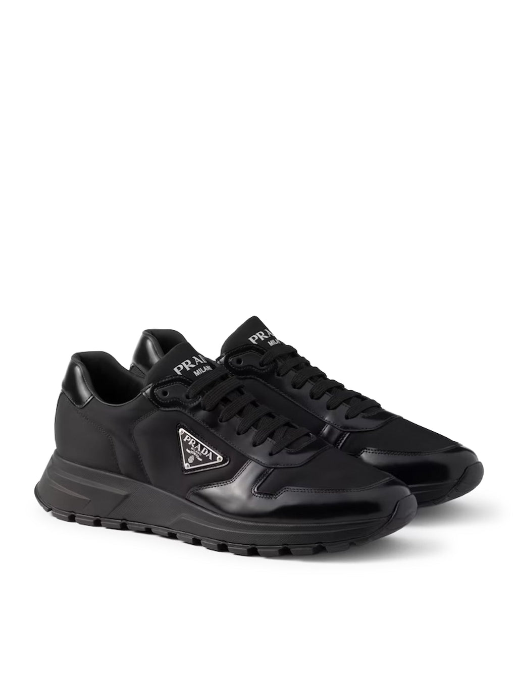 Оригінальна Prax 01 Sneakers In Re-Nylon And Brushed Leather Prada – вид ззаду