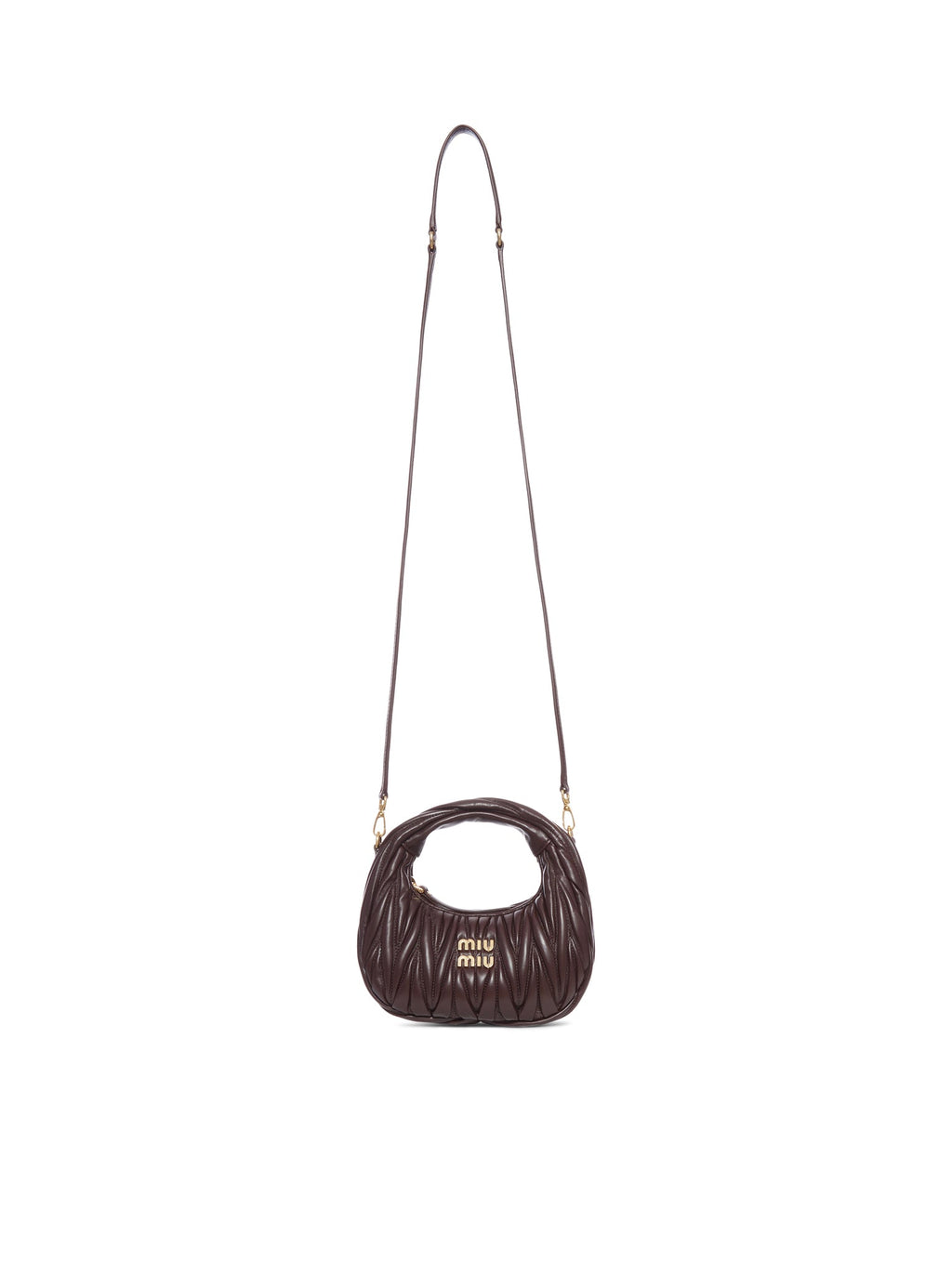 Mini Hobo Wander Bag In Nappa Matelassè Miu miu оригінал – Купити в Україні – збільшений вид