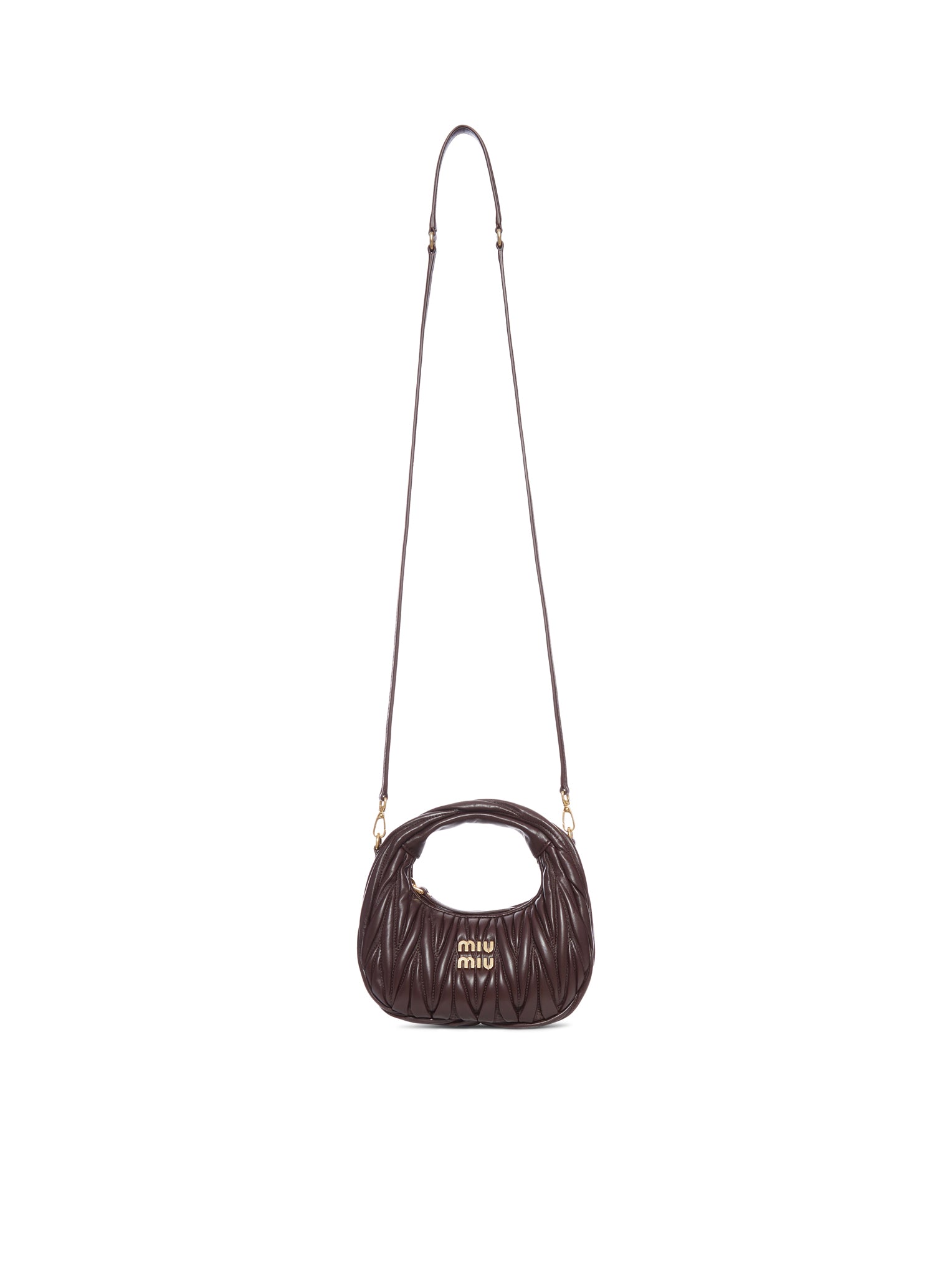 Mini Hobo Wander Bag In Nappa Matelassè Miu miu оригінал – Купити в Україні – збільшений вид