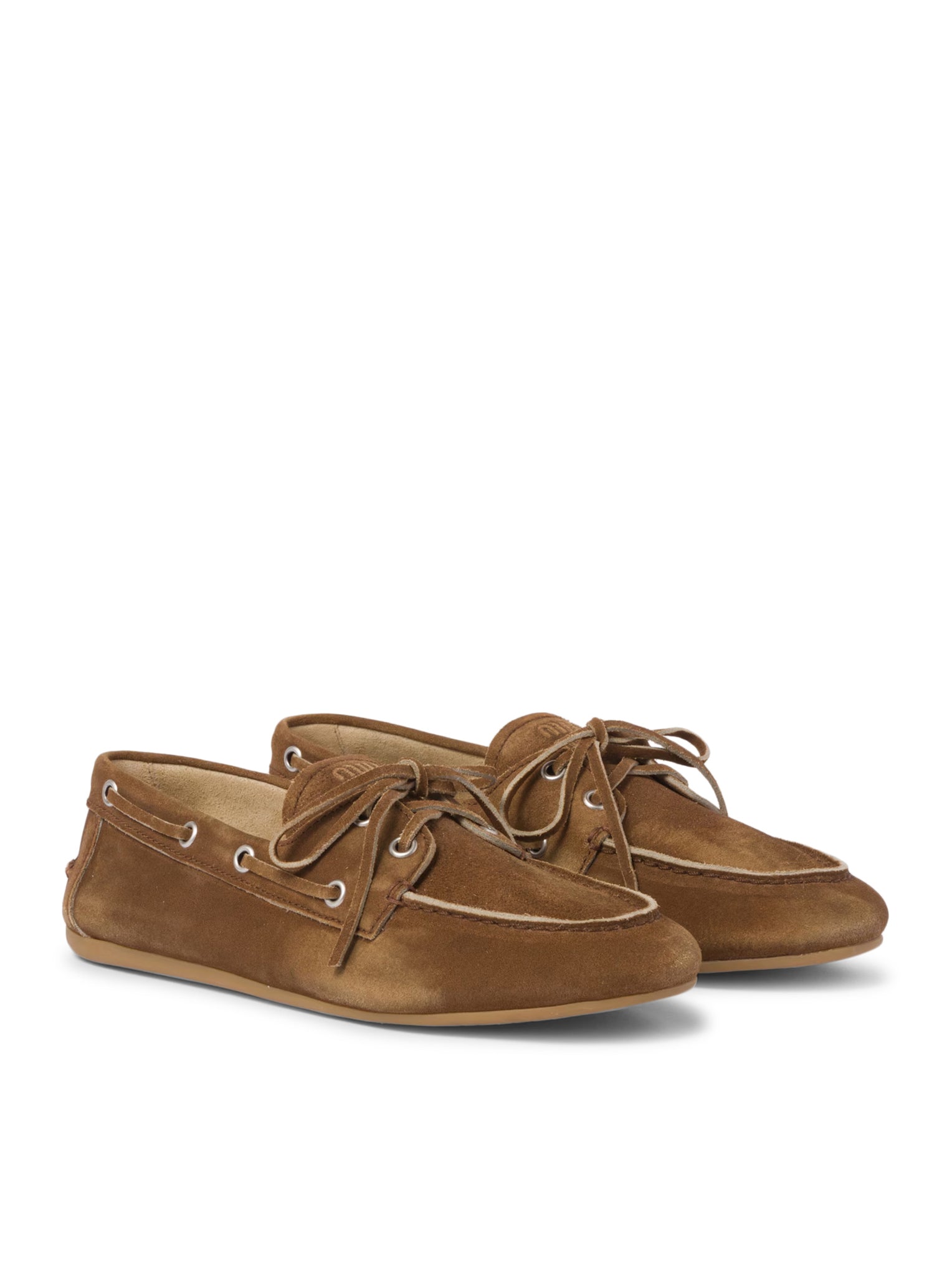 Unlined Loafers In Delave` Suede Miu miu – Гарантія оригінальності – вид ззаду