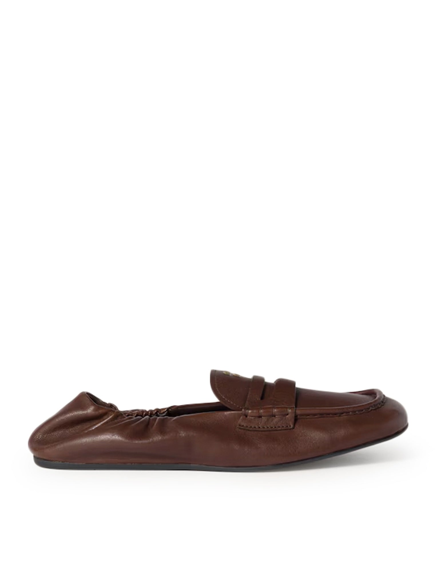 Nappa Leather Ruffled Loafers Miu miu – Гарантія оригінальності – боковий вид