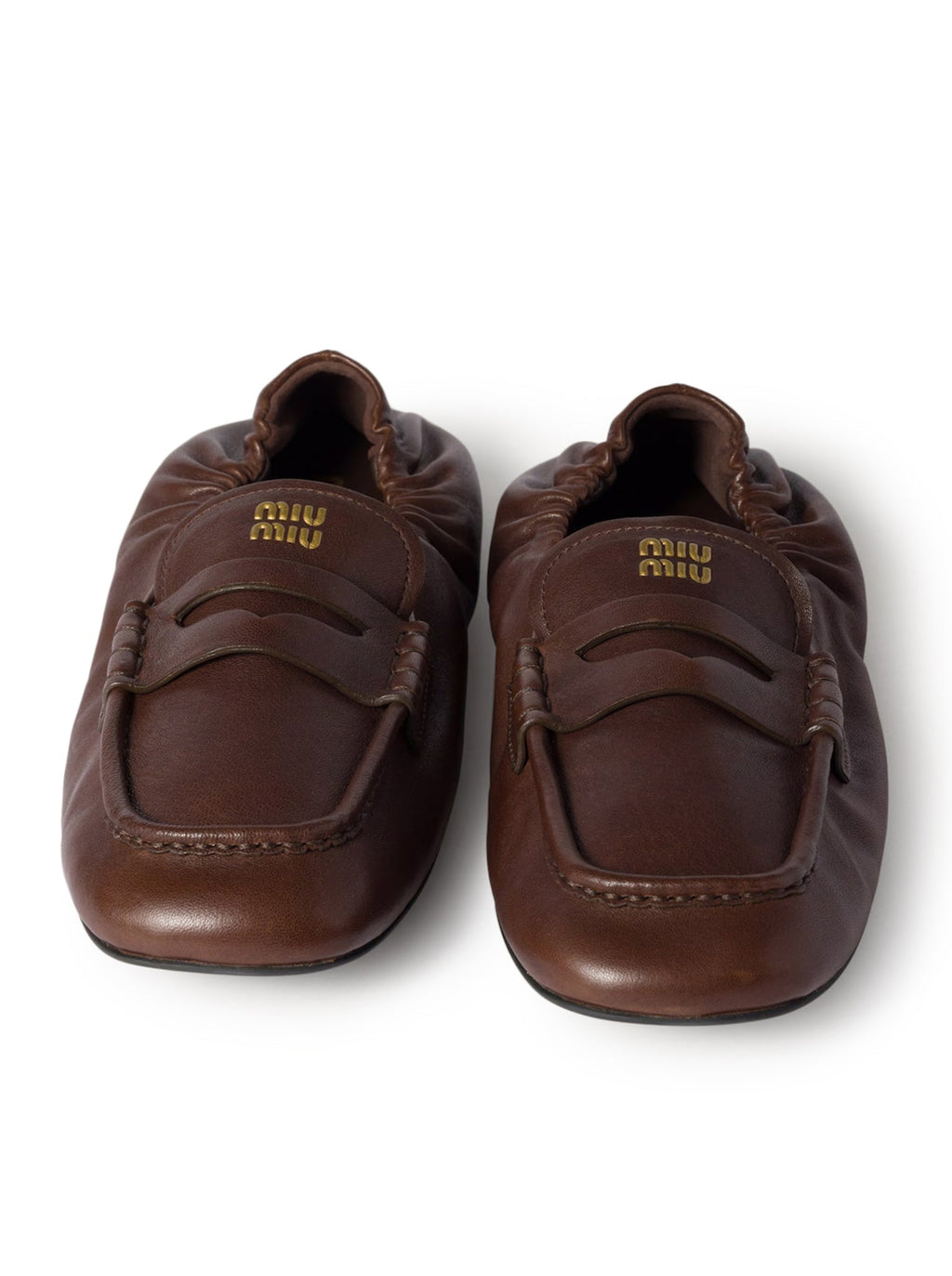 Nappa Leather Ruffled Loafers Miu miu – Гарантія оригінальності – збільшений вид