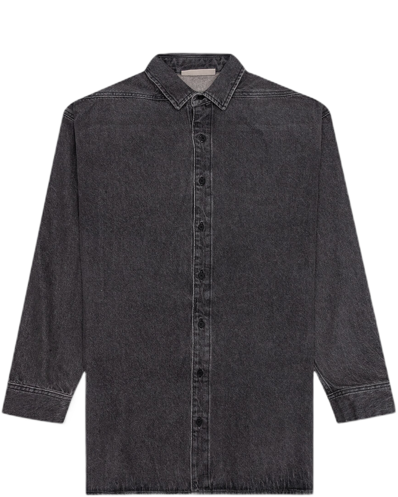 Essentials Denim L/S Shirt - Black - FEAR OF GOD (Background Removed)