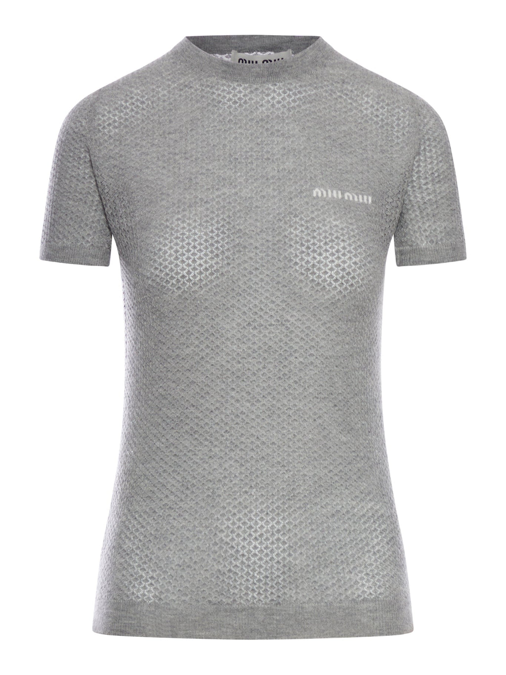 Cashmere T-Shirt Miu miu – Гарантія оригінальності – боковий вид
