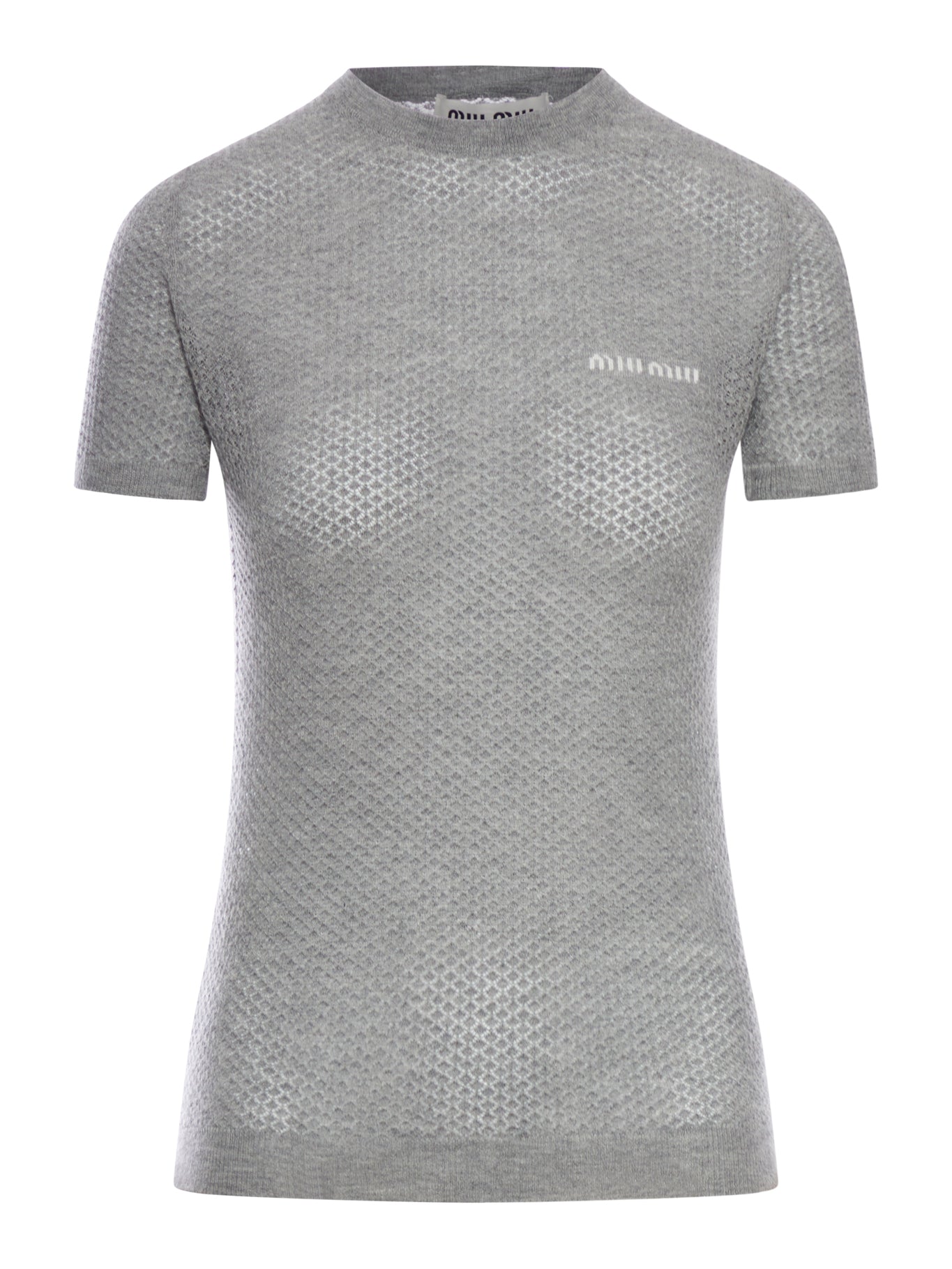 Cashmere T-Shirt Miu miu – Гарантія оригінальності – боковий вид