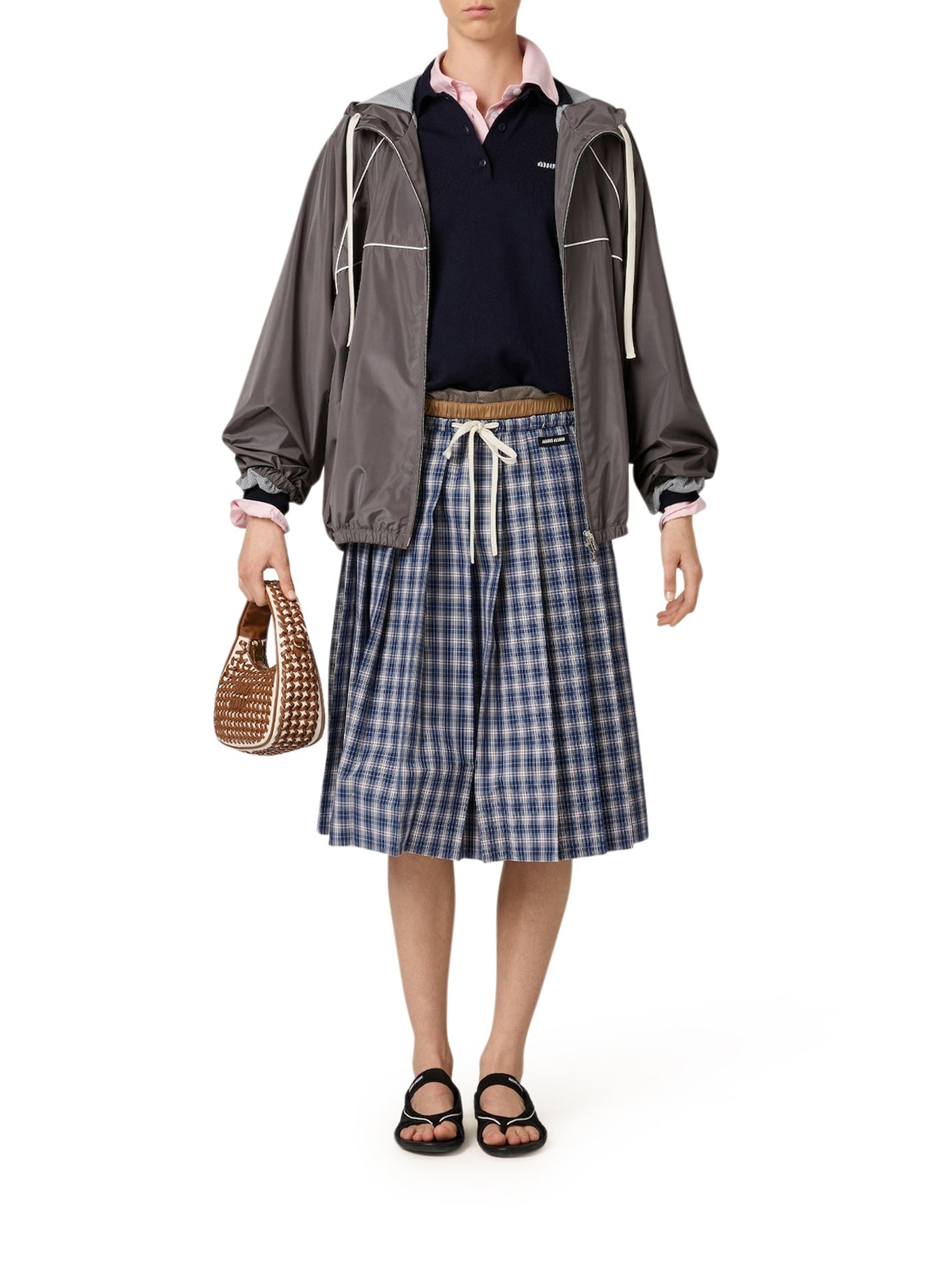 Оригінальна Technical Fabric Jacket Miu miu – вид ззаду