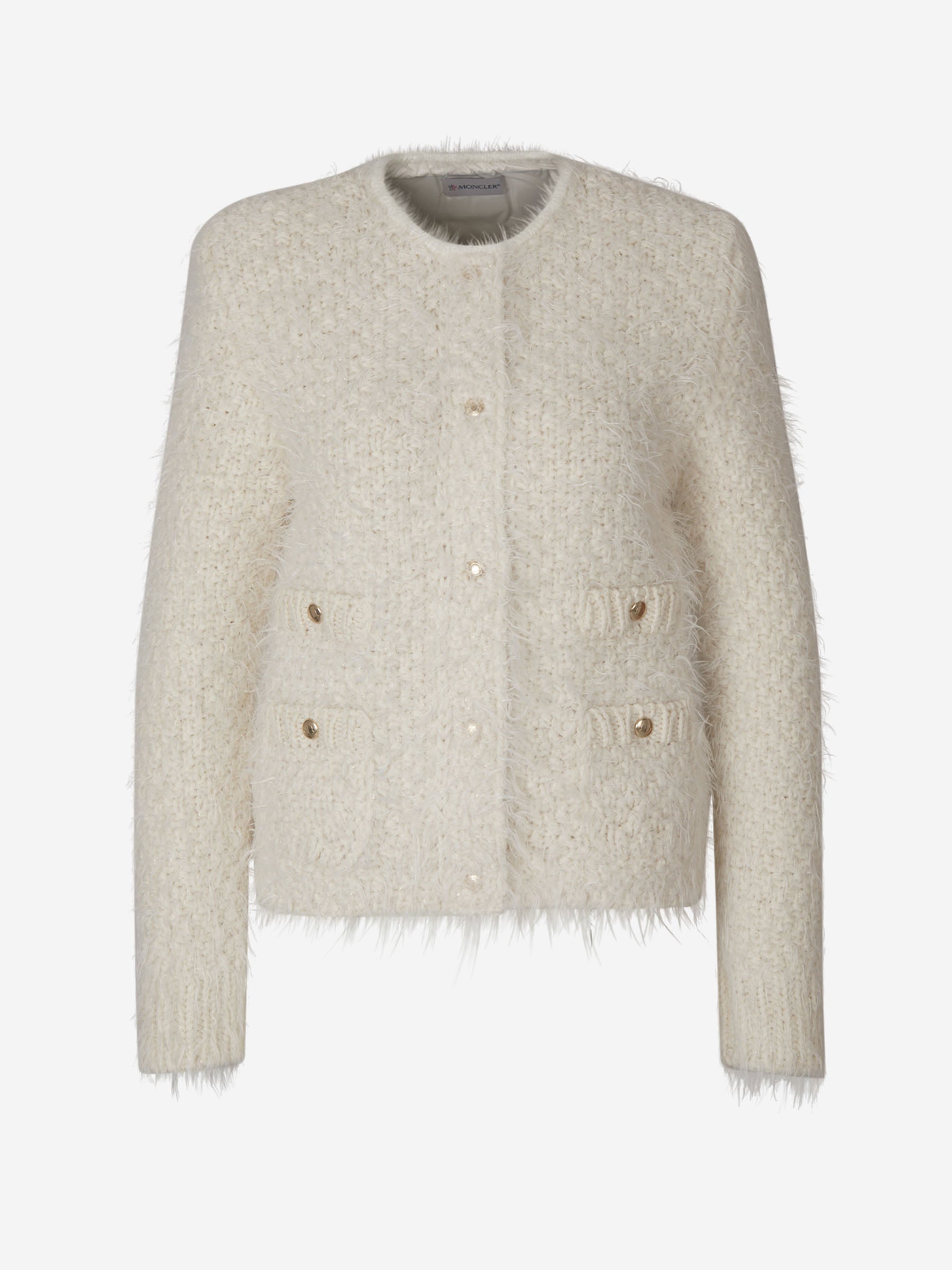 Оригінальна Quilted Wool Cardigan Moncler – боковий вид - MONCLER