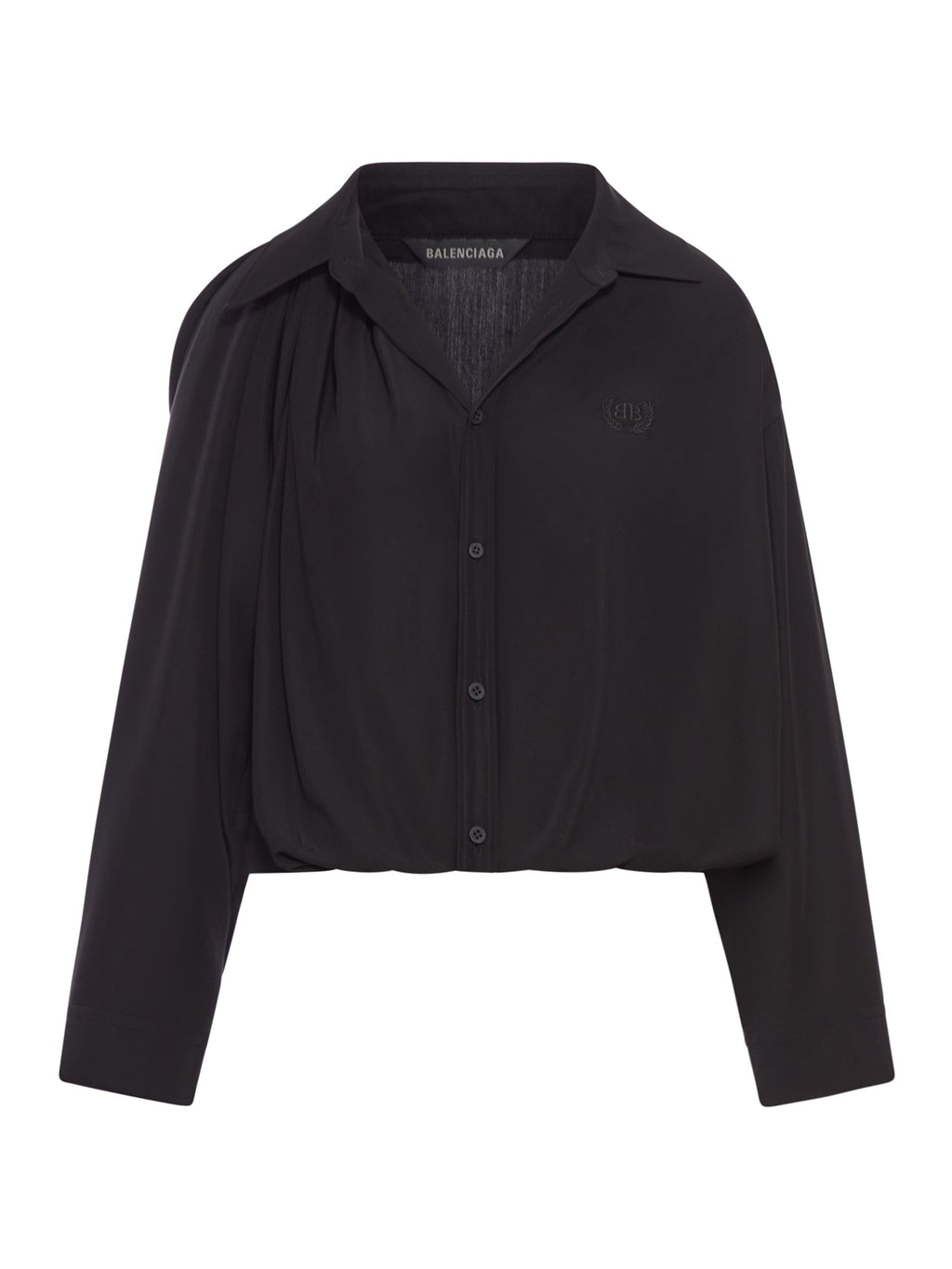 Оригінальна One Shoulder Shirt In Fluid Poplin Balenciaga – боковий вид