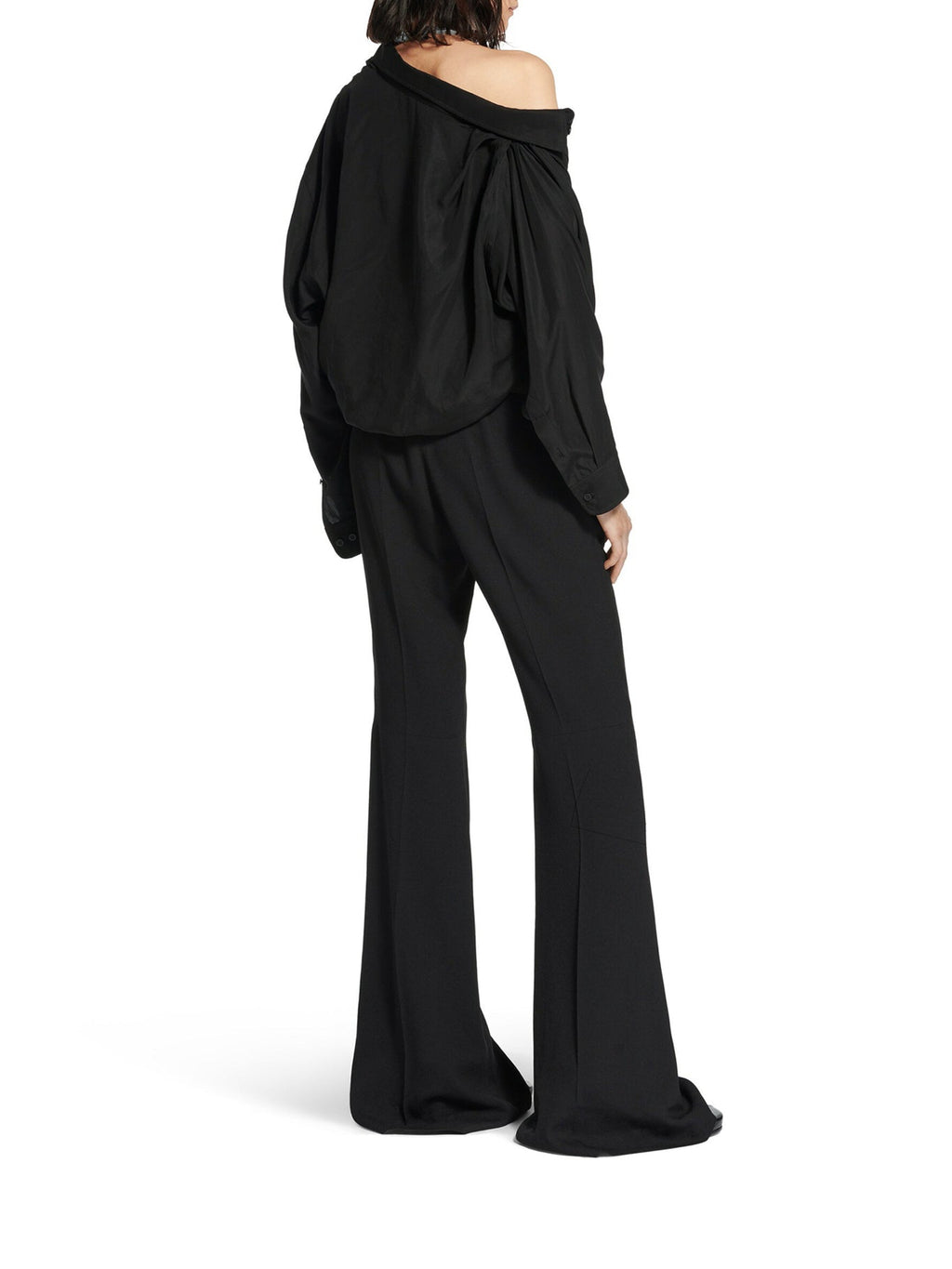 Оригінальна One Shoulder Shirt In Fluid Poplin Balenciaga – збільшений вид