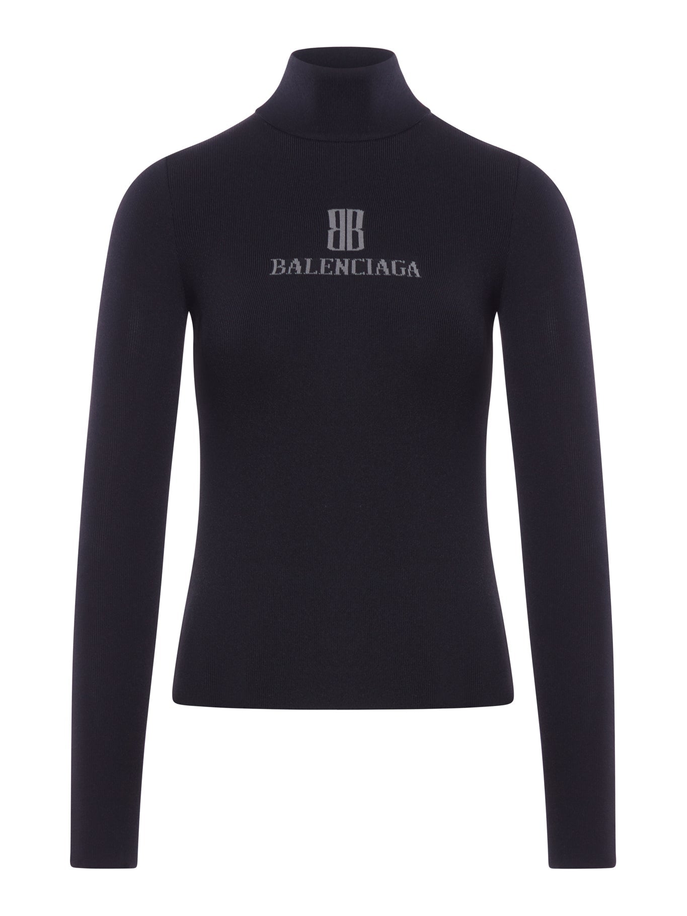 Viscose Nano Bb High Neck Sweater Balenciaga – Гарантія оригінальності – боковий вид