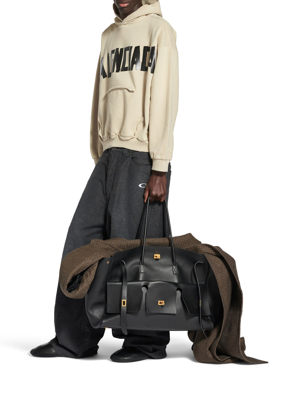 Оригінальна Hoodie With Ripped Pocket Balenciaga – вид ззаду