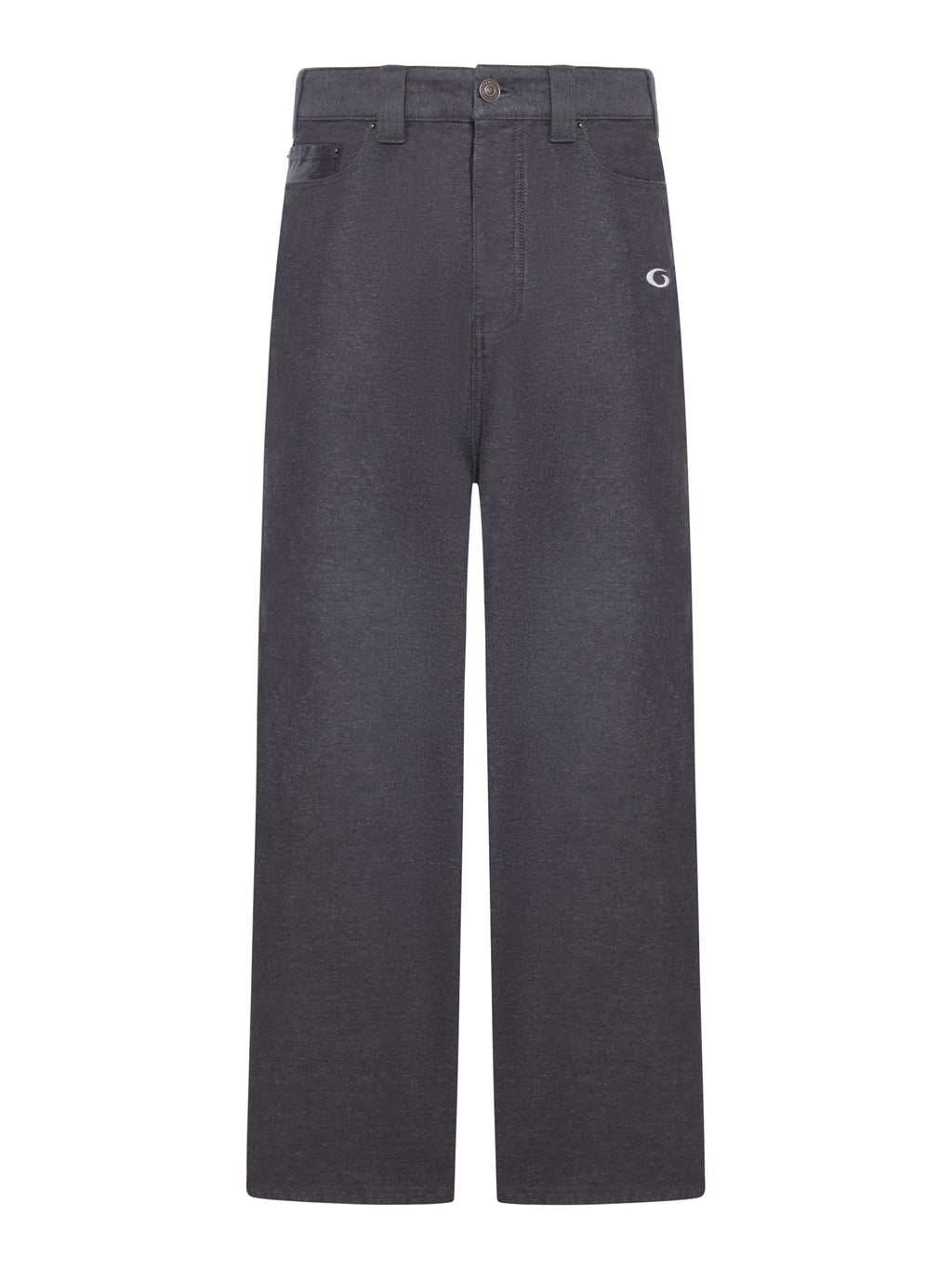 Baggy Trompe L`œil Pants In Cotton Denim Balenciaga оригінал – Купити в Україні – боковий вид